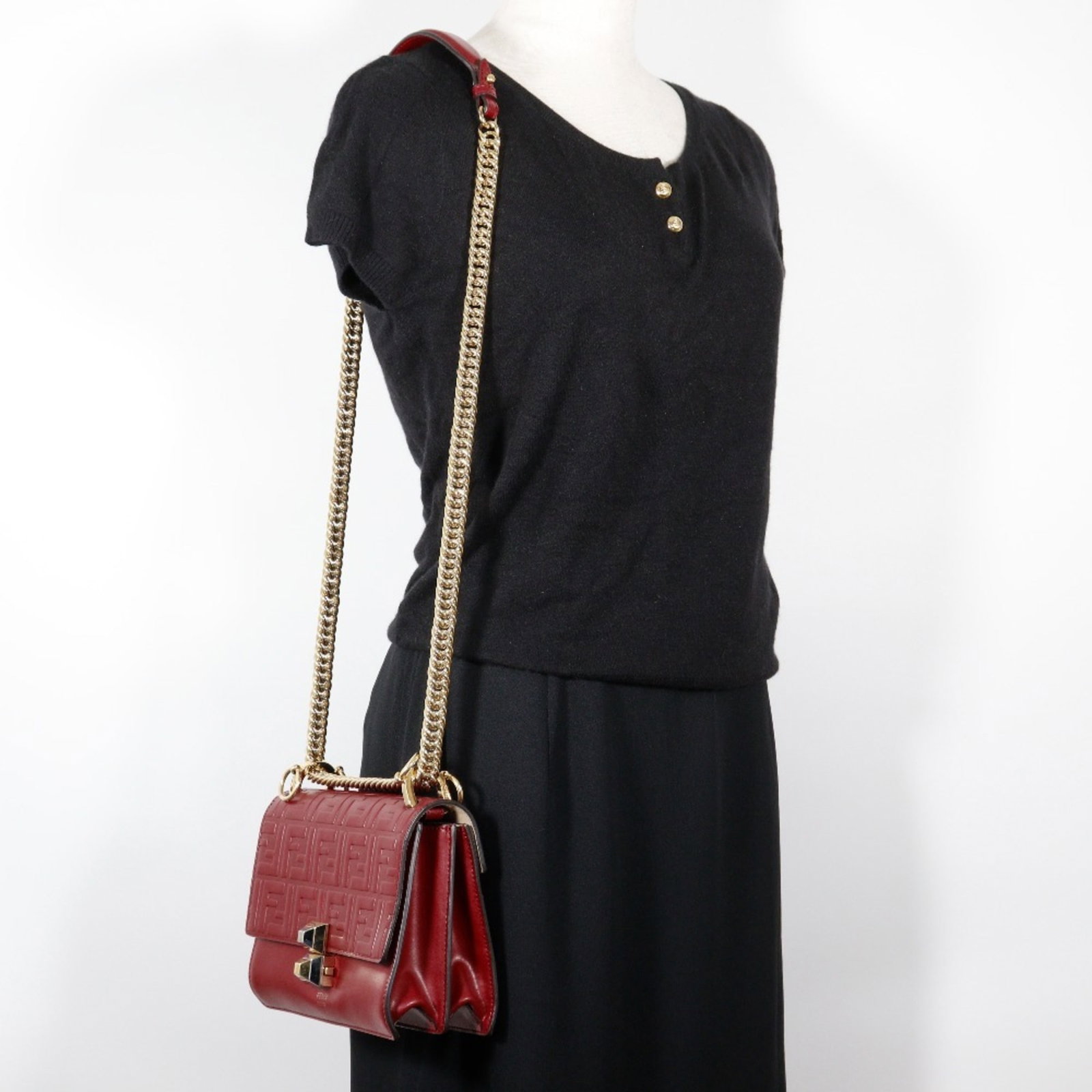 Fendi Shoulder Bag Leather - 10