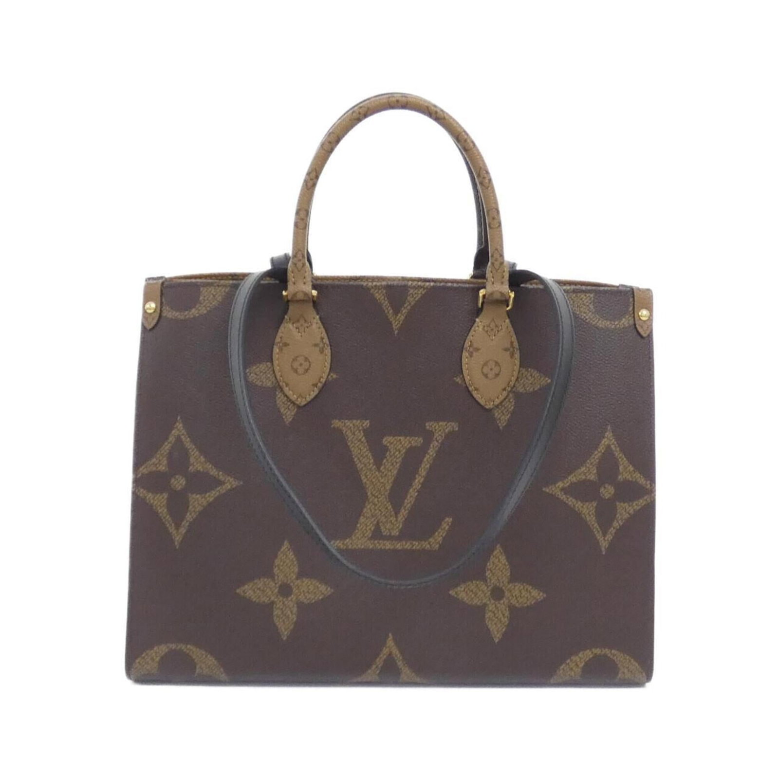 Canvas coated handbag Louis Vuitton: Canvas coated handbag Louis Vuitton Marron coated canvas handbag with gold hardware, featuring a classic Louis Vuitton design. The bag's coated canvas material provides durability and style, while the