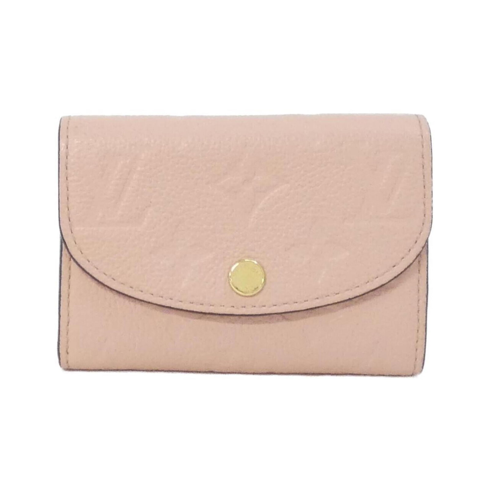 Louis Vuitton Coin Purse/ Coin Case Leather: Louis Vuitton Coin Purse/ Coin Case Leather Rose Poudre Louis Vuitton Coin Purse features a classic design with a rich, supple calfskin leather exterior. With its compact size and subtle rose hue,