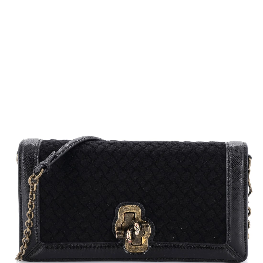 Olimpia Knot Flap Bag Intrecciato Wool with Snakeskin Medium Bottega Veneta (1 of 6)