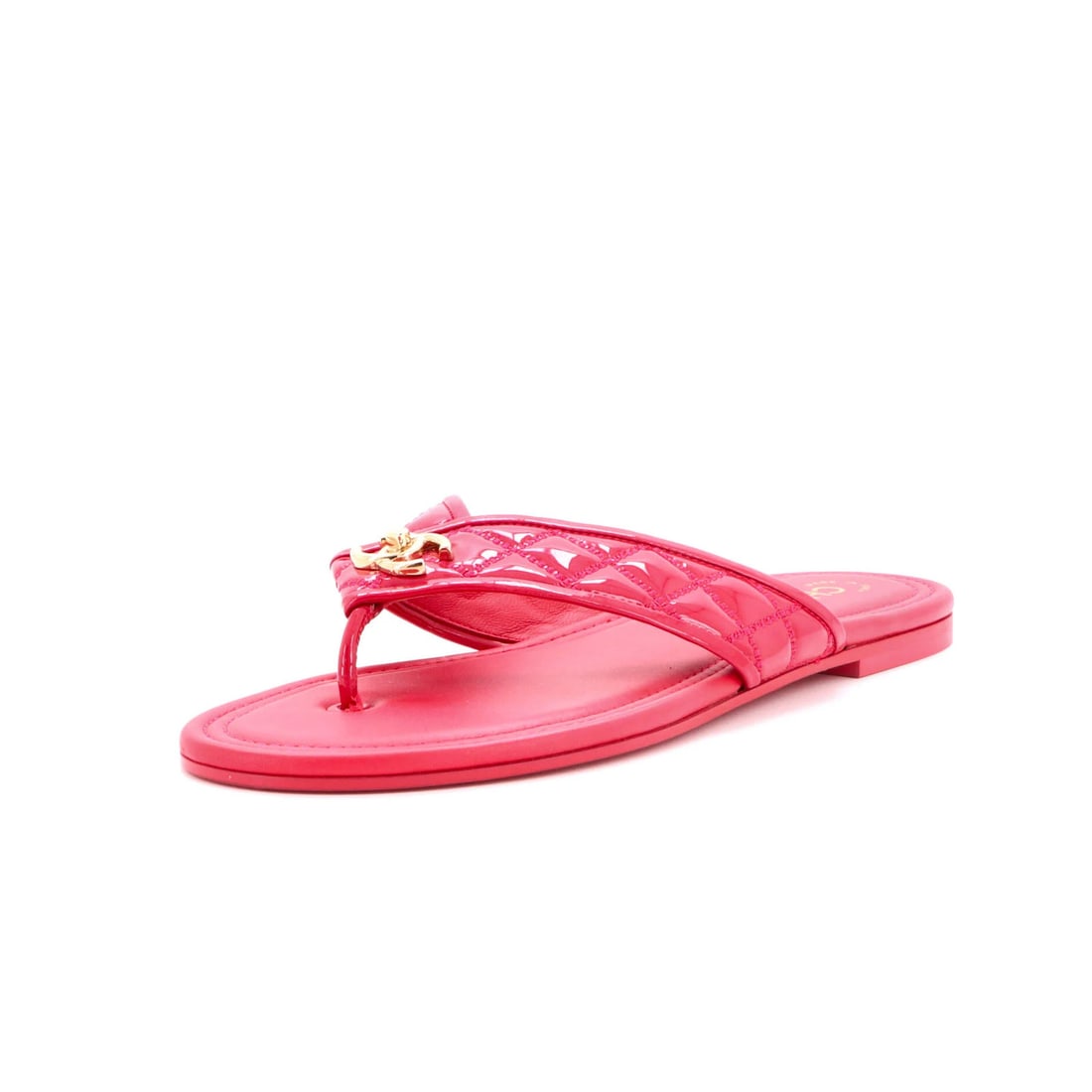 Chanel Women's CC Turnlock Thong Sandals Stitched Patent (1 of 5)