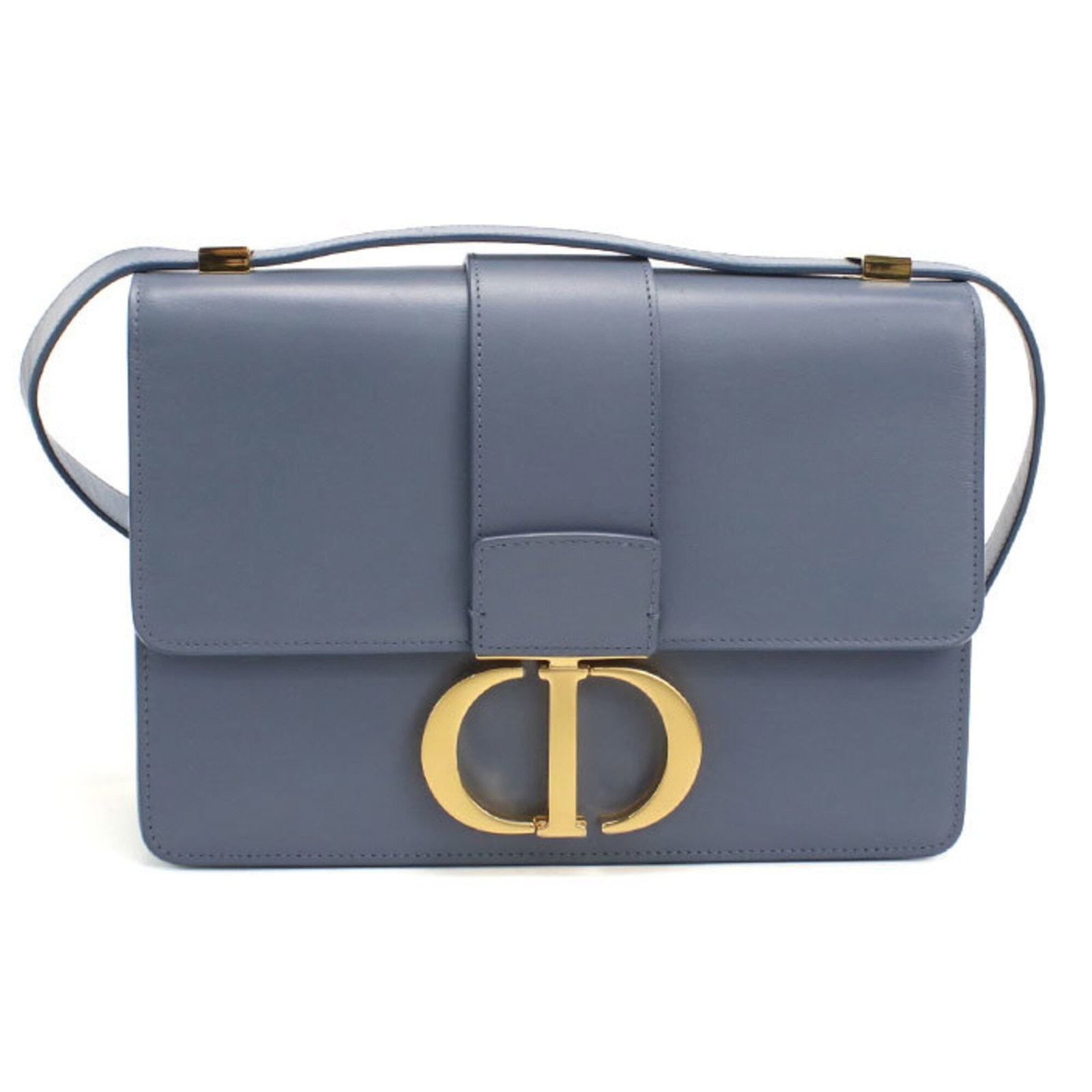 Shoulder Bag Christian Dior Leather: Shoulder Bag Christian Dior Leather This blue leather shoulder bag from Christian Dior boasts sleek, sophisticated design with gold hardware accents. Made from high-quality leather, it features a clas