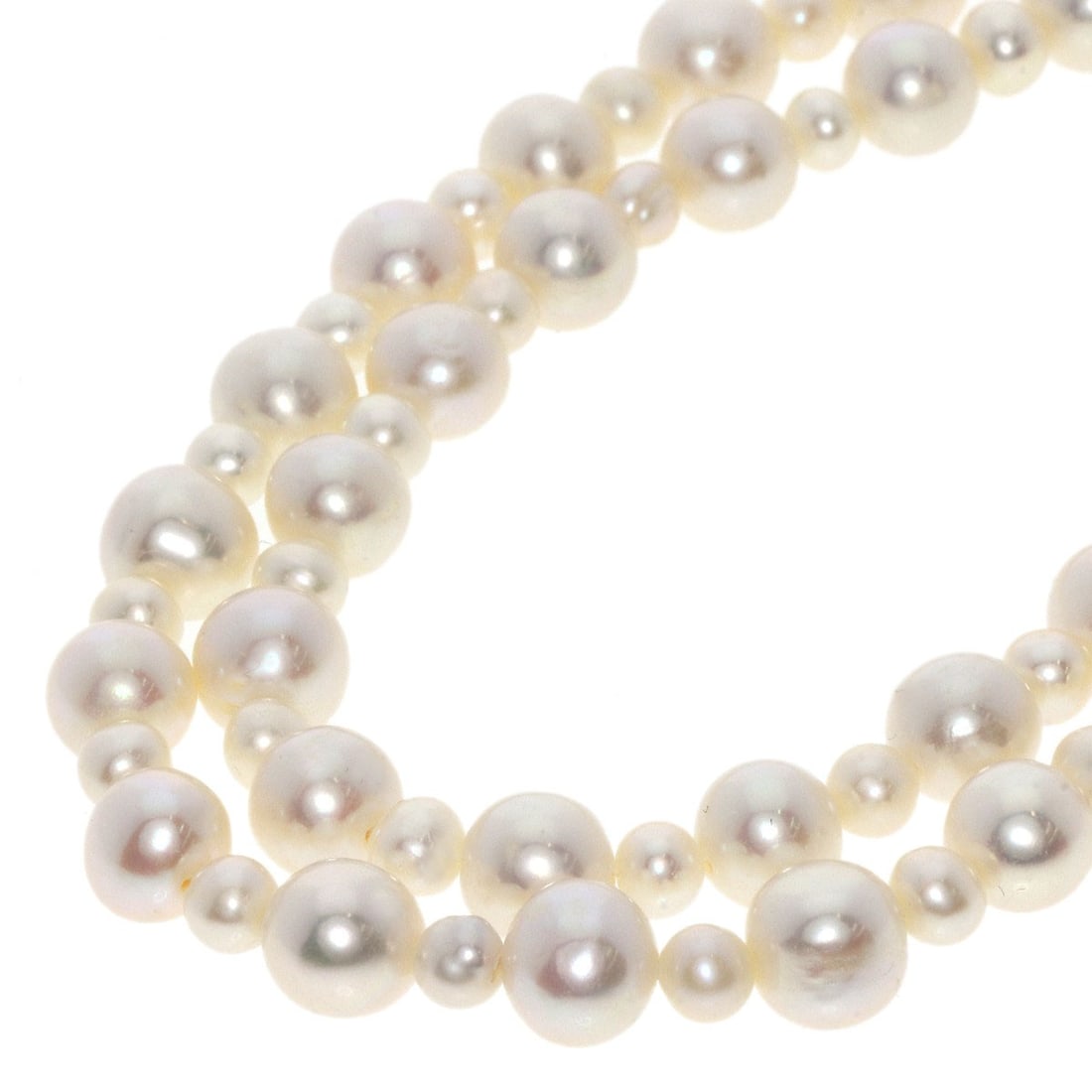 Pearl Long Necklace Freshwater 68.8G: Pearl Long Necklace Freshwater 68.8G Pearl Long Necklace Freshwater 68.8G - A stunning freshwater pearl necklace featuring a beautiful white pearl as the main stone, set against a sleek white