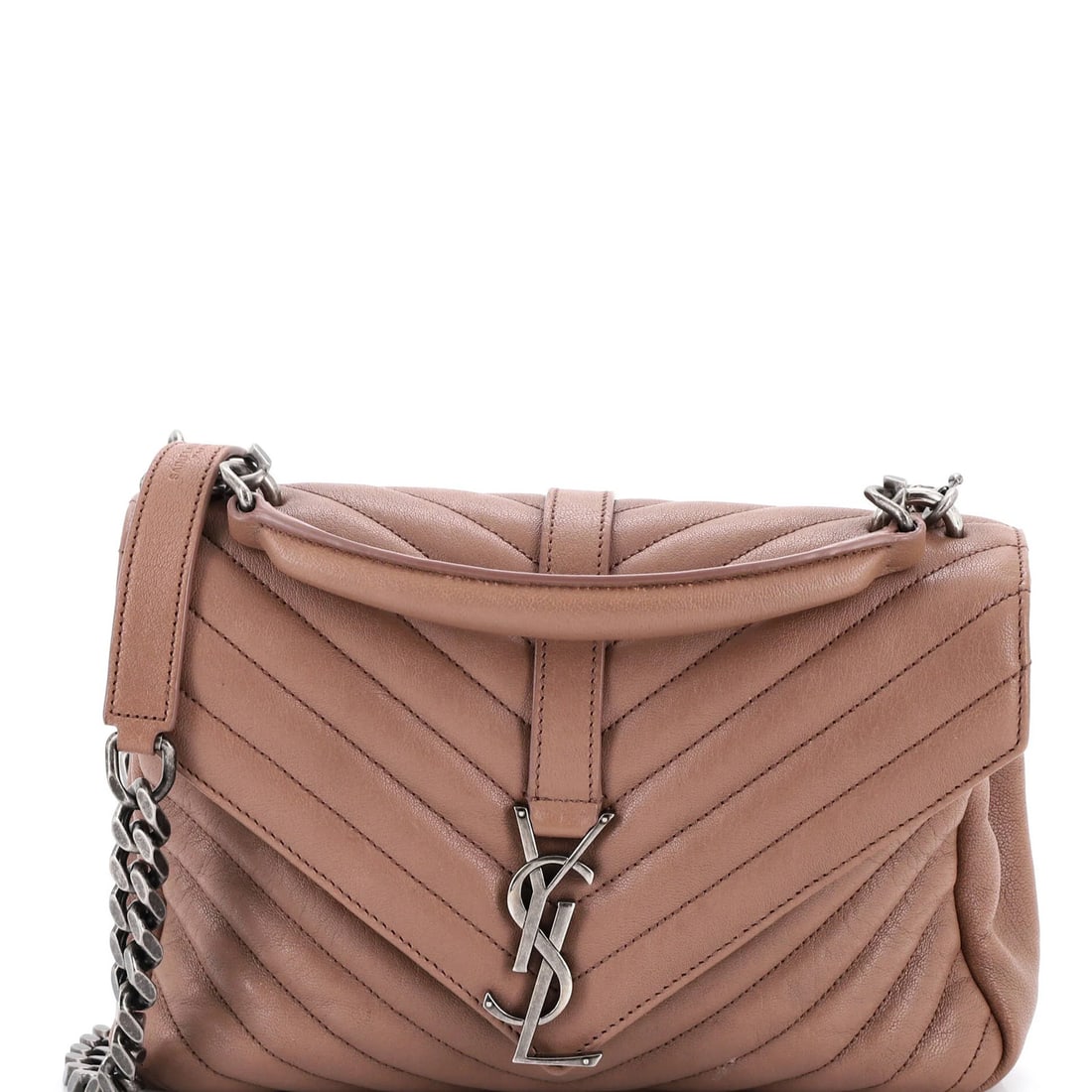 Matelasse Chevron Leather Medium Classic Monogram College Saint Laurent Bag (1 of 7)