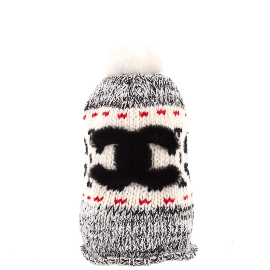 Shearling Wool Beanie Pom Chanel Multi: Shearling Wool Beanie Pom Chanel Multi Shearling Wool Beanie Pom Chanel Multi - A unique and eye-catching accessory, this multicolor shearling wool beanie features a stylish pom pom detail, adding a p