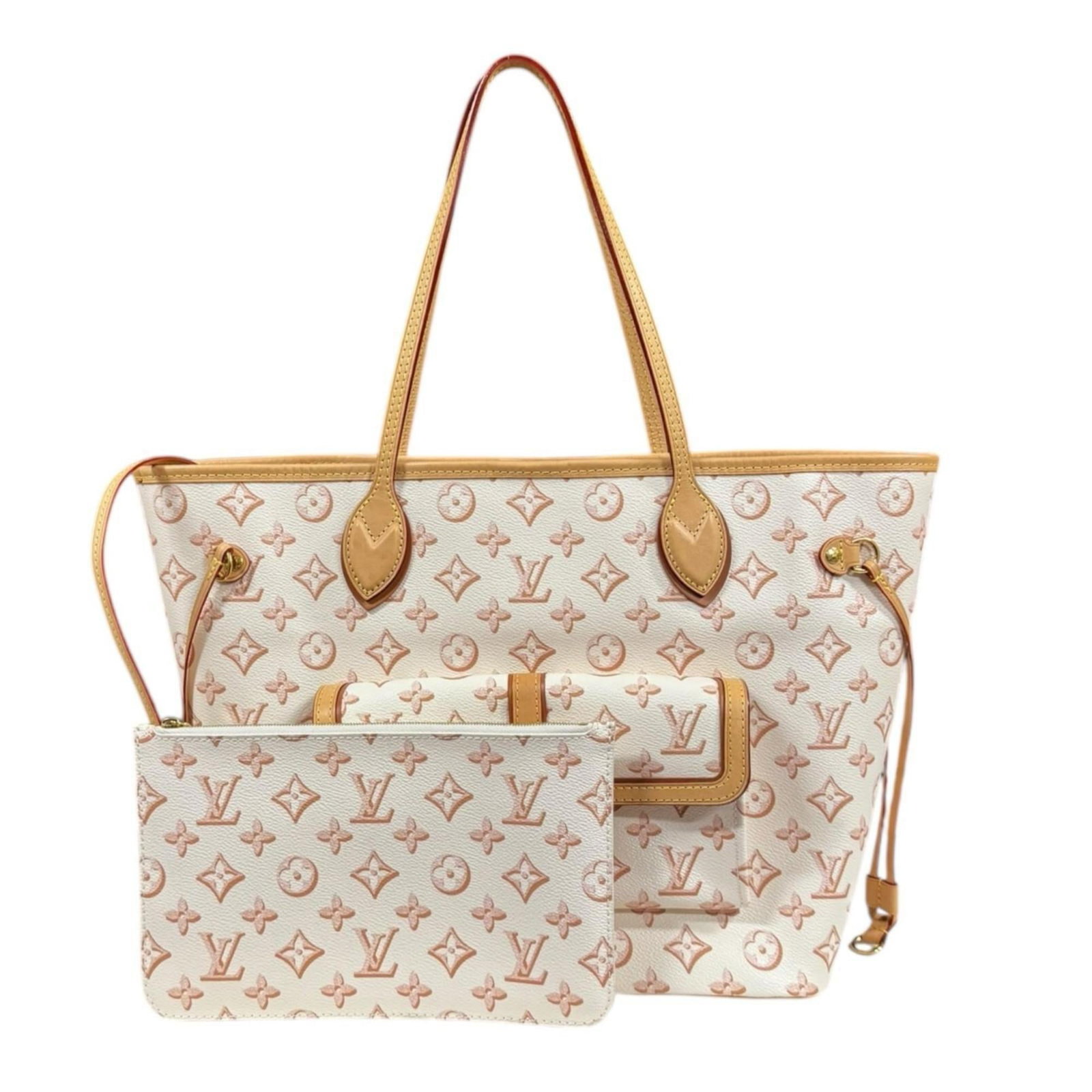 Vuitton Pvc Louis Tote Bag: Vuitton Pvc Louis Tote Bag Beige, Ivory Louis Vuitton Pvc Tote Bag with classic design and signature monogram pattern. Made from durable Pvc material, this bag features a timeless 28cm x 45cm x 15cm s