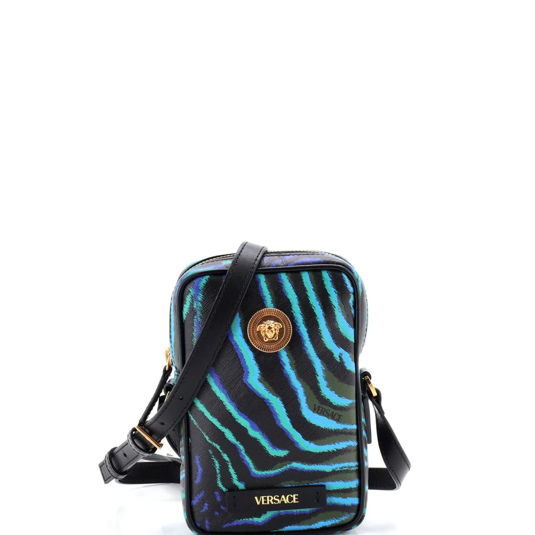 Versace Medusa Biggie Pouch Crossbody Bag Printed Leather Micro (1 of 5)