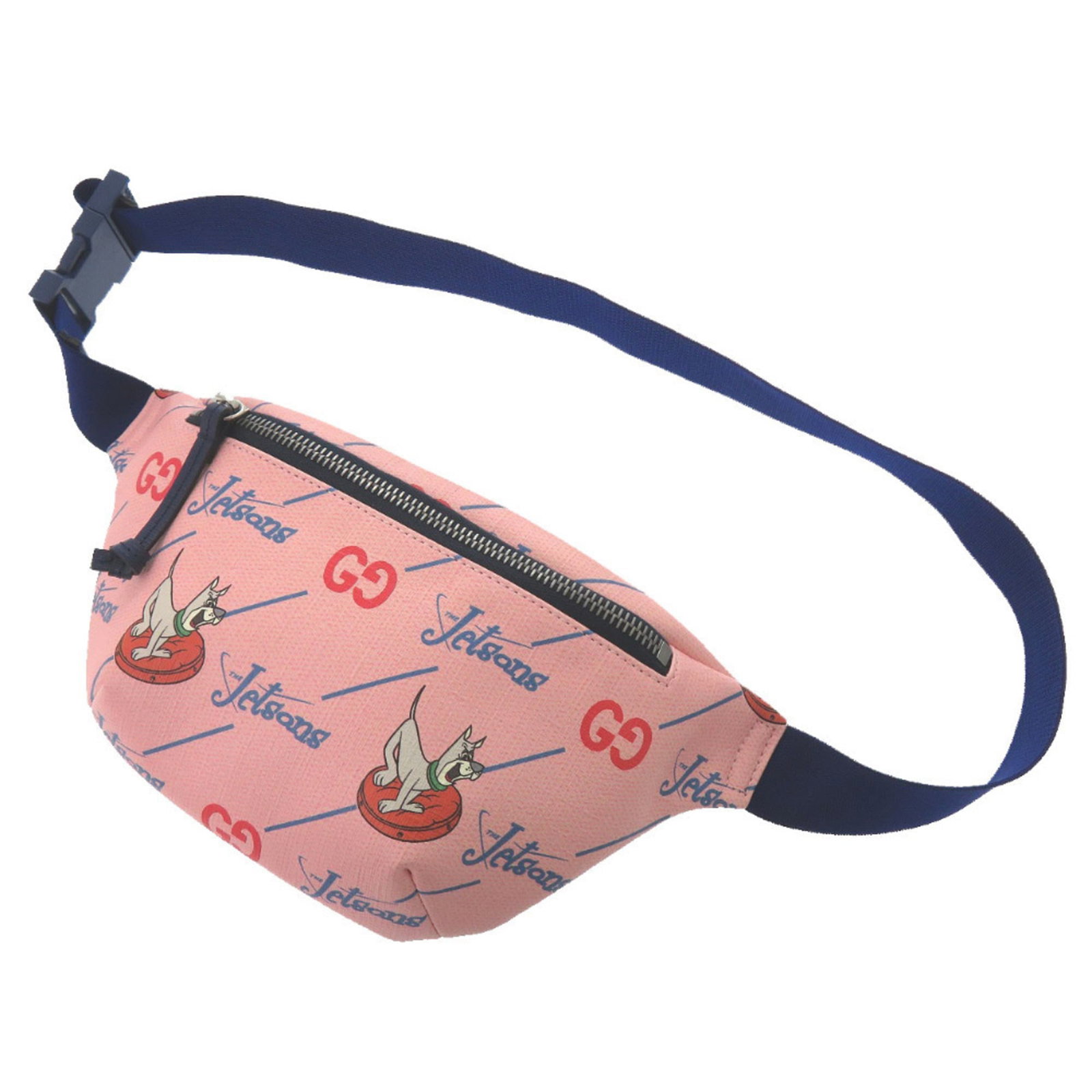 Gucci Fanny Pack Sling Bag Leather: Gucci Fanny Pack Sling Bag Leather Blue and pink leather Gucci fanny pack sling bag in like new condition, with hardly any traces of usage. This refurbished item boasts high-quality leather