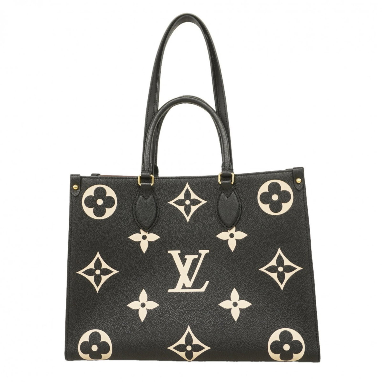 Vuitton Louis Tote Bag: Vuitton Louis Tote Bag Beige or Black Louis Vuitton tote bag, measuring 26cm x 34.5cm x 15cm, with traces of usage and minor scratches/dirt visible. This used tote bag is in good condition, bearing a