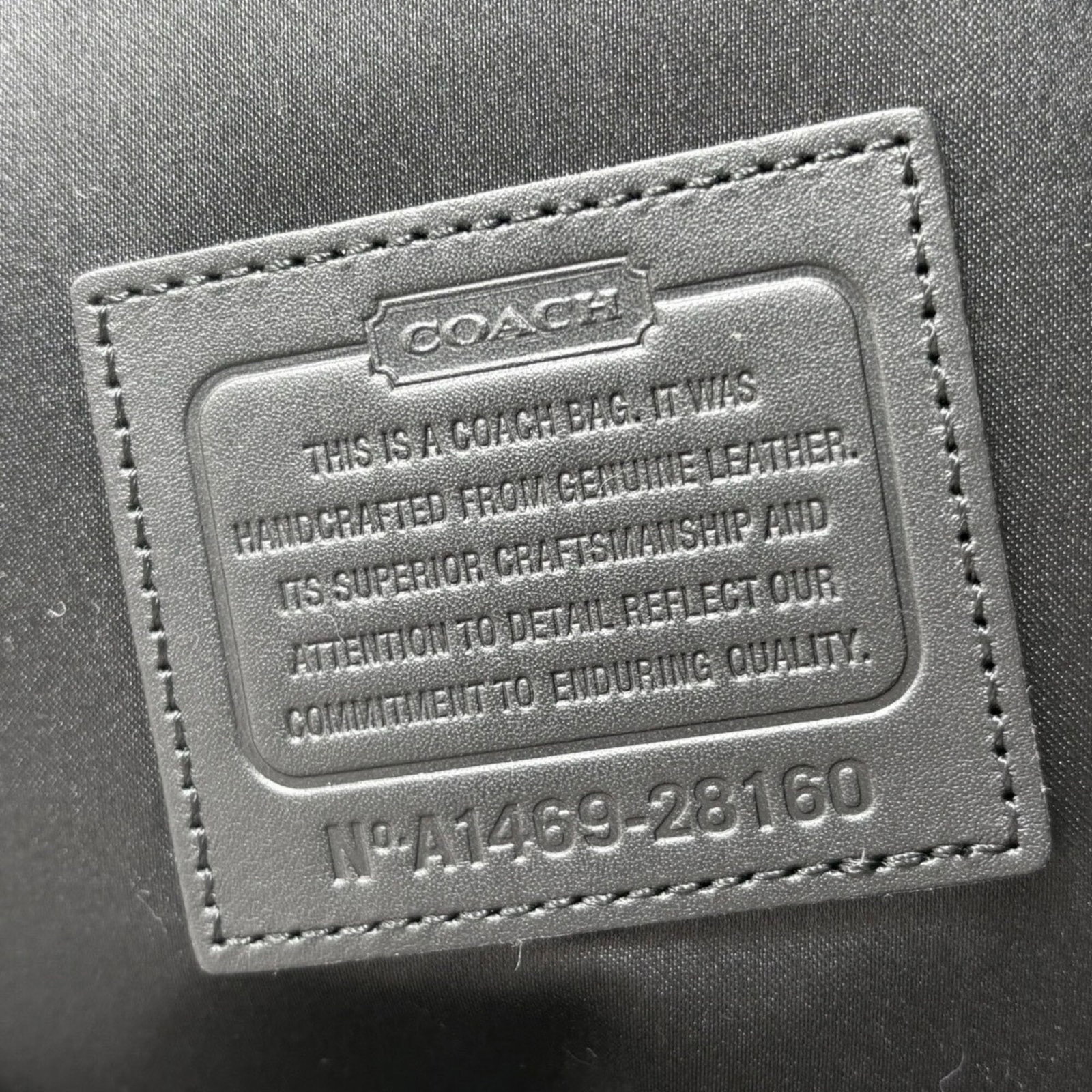Handbag Leather Coach - 7
