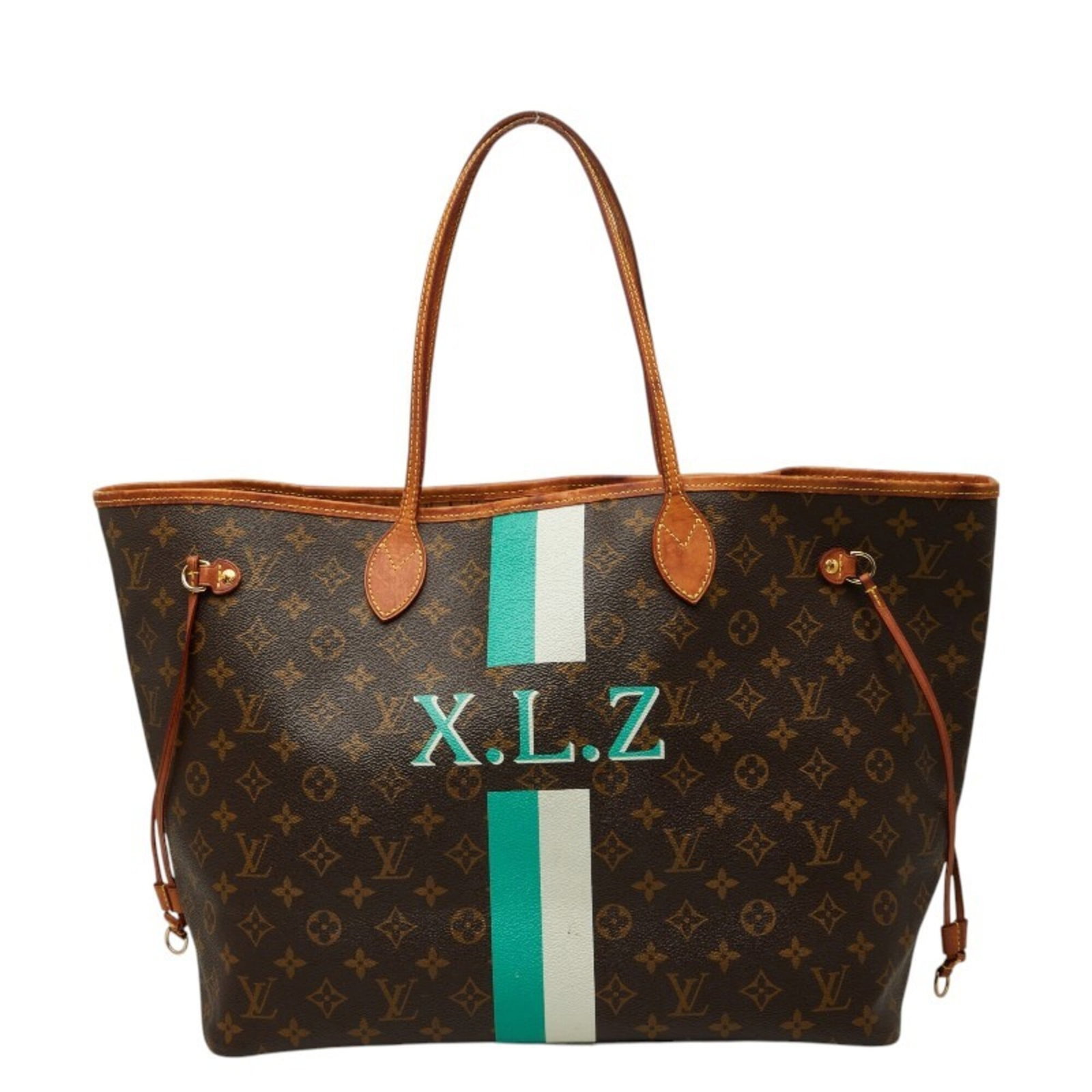 PVC LEATHER LOUIS VUITTON TOTE BAG SHOULDER BAG: PVC LEATHER LOUIS VUITTON TOTE BAG SHOULDER BAG Brown Monogram Louis Vuitton PVC Leather Tote Bag with Shoulder Strap, featuring the iconic LV monogram pattern. This used shoulder bag has a classic