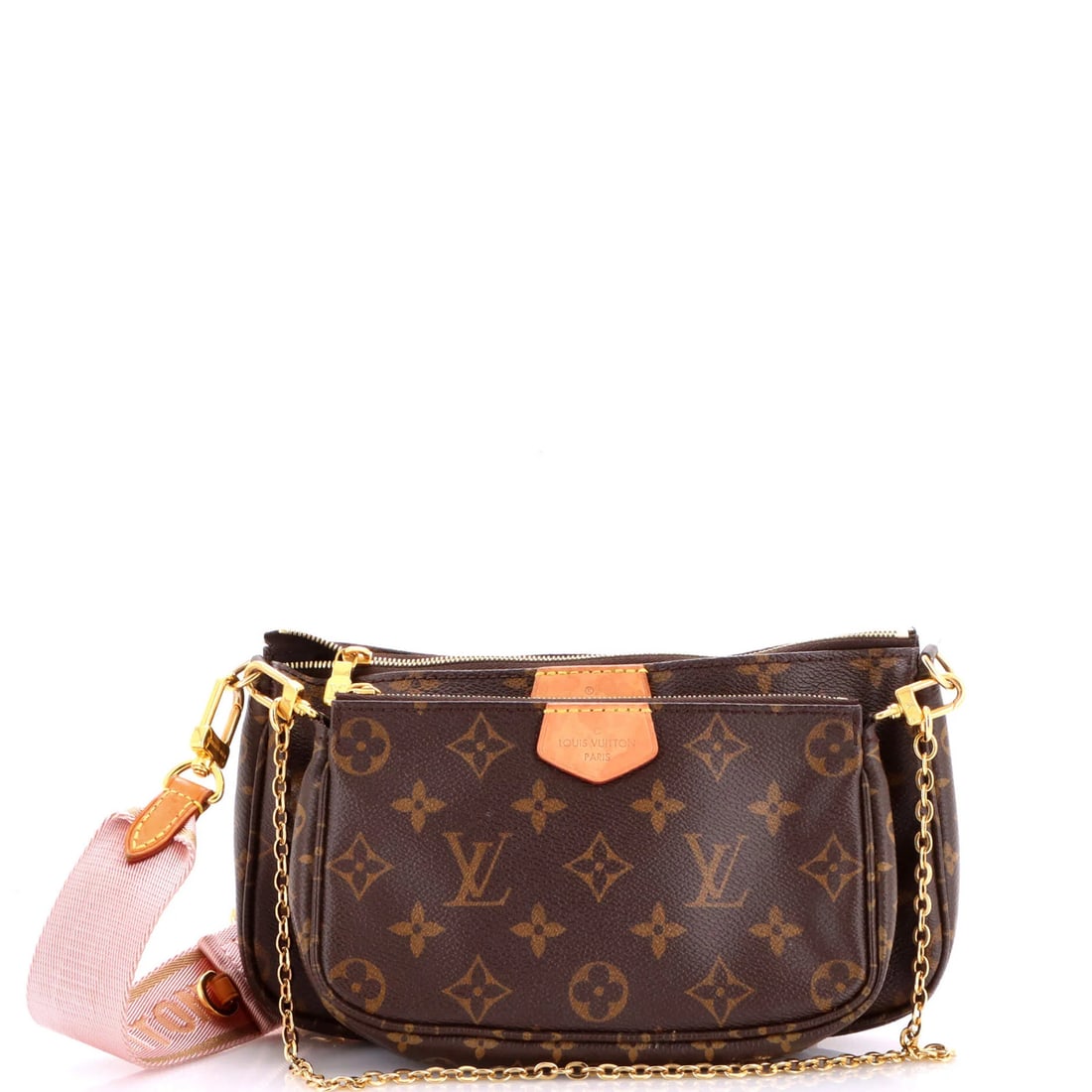 Louis Vuitton Multi Pochette Accessoires Monogram Canvas: Louis Vuitton Multi Pochette Accessoires Monogram Canvas The Louis Vuitton Multi Pochette Accessoires Monogram Canvas cross body bag features a classic brown canvas exterior with gold hardware,