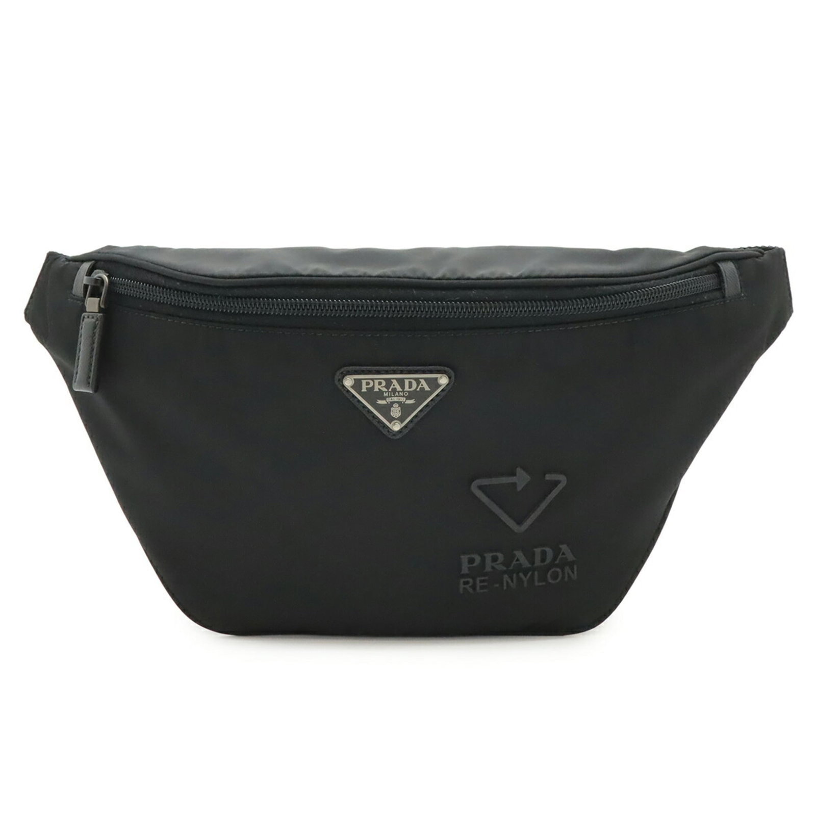 Prada Pouch Sling Bag Nylon: Prada Pouch Sling Bag Nylon Black Prada Pouch Sling Bag made from durable Nylon, featuring a classic design with a signature black color. The bag has some visible signs of usage, including scratches a