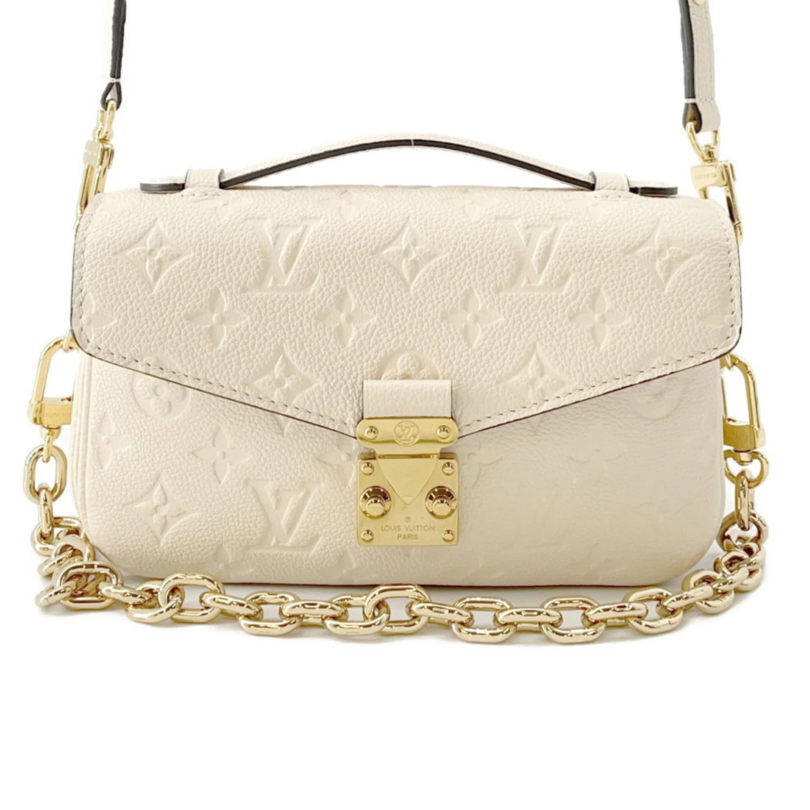 Handbag Pochette Shoulder Bag Empreinte Monogram Louis Vuitton: Handbag Pochette Shoulder Bag Empreinte Monogram Louis Vuitton Monogram Empreinte Monogram Louis Vuitton handbag in excellent condition, featuring the iconic gold hardware and signature monogram