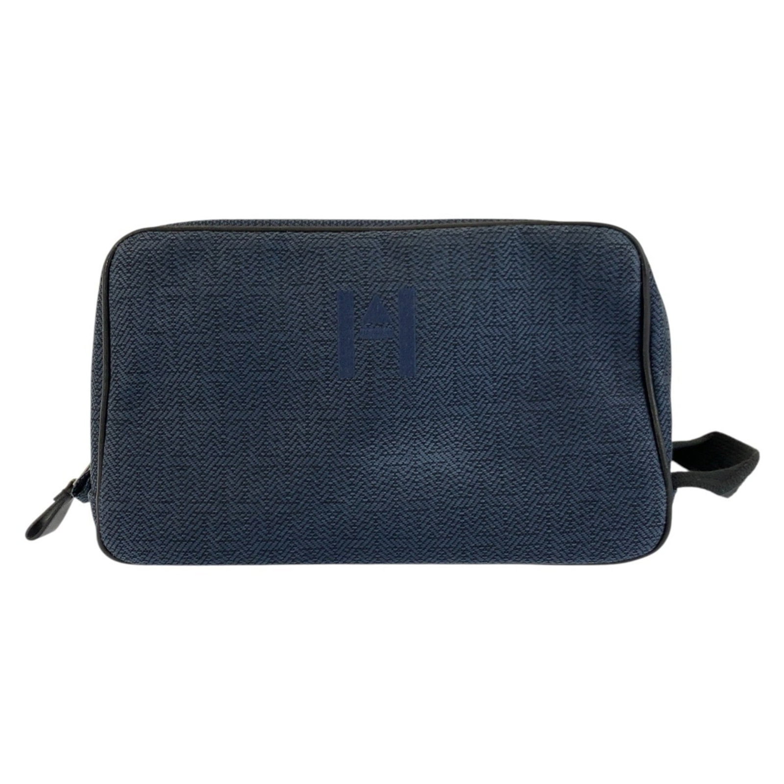 Toile Chevron Pouch Handbag Bag Clutch Hermes: Toile Chevron Pouch Handbag Bag Clutch Hermes Toile Chevron Pouch Handbag Bag Clutch Hermes - A timeless and elegant accessory, this black and navy toile chevron clutch bag features a classic design