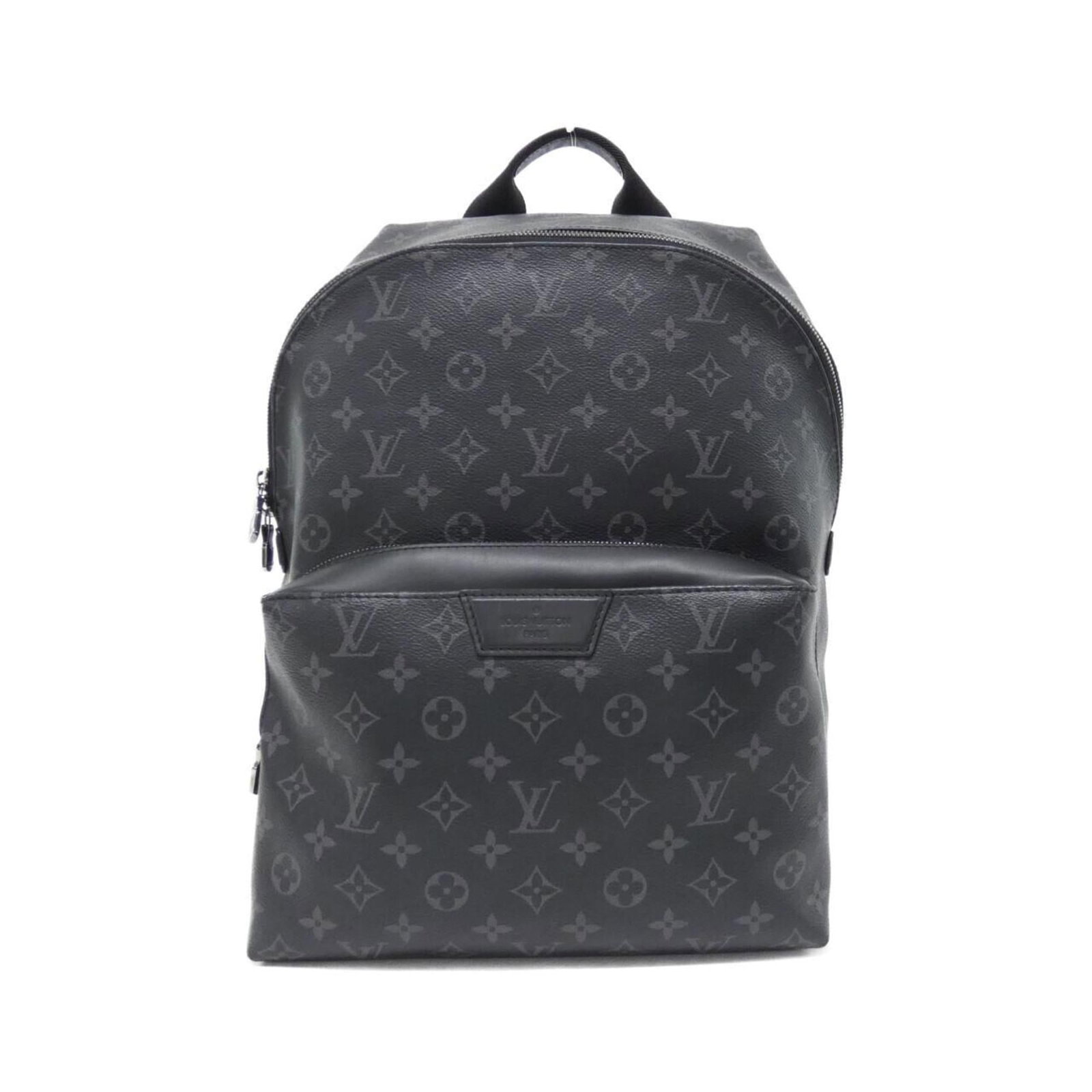 Coated Canvas Backpack by Louis Vuitton: Coated Canvas Backpack by Louis Vuitton Coated Canvas Backpack by Louis Vuitton, featuring a sleek black design with silver hardware, boasts a durable coated canvas material that has withstood the