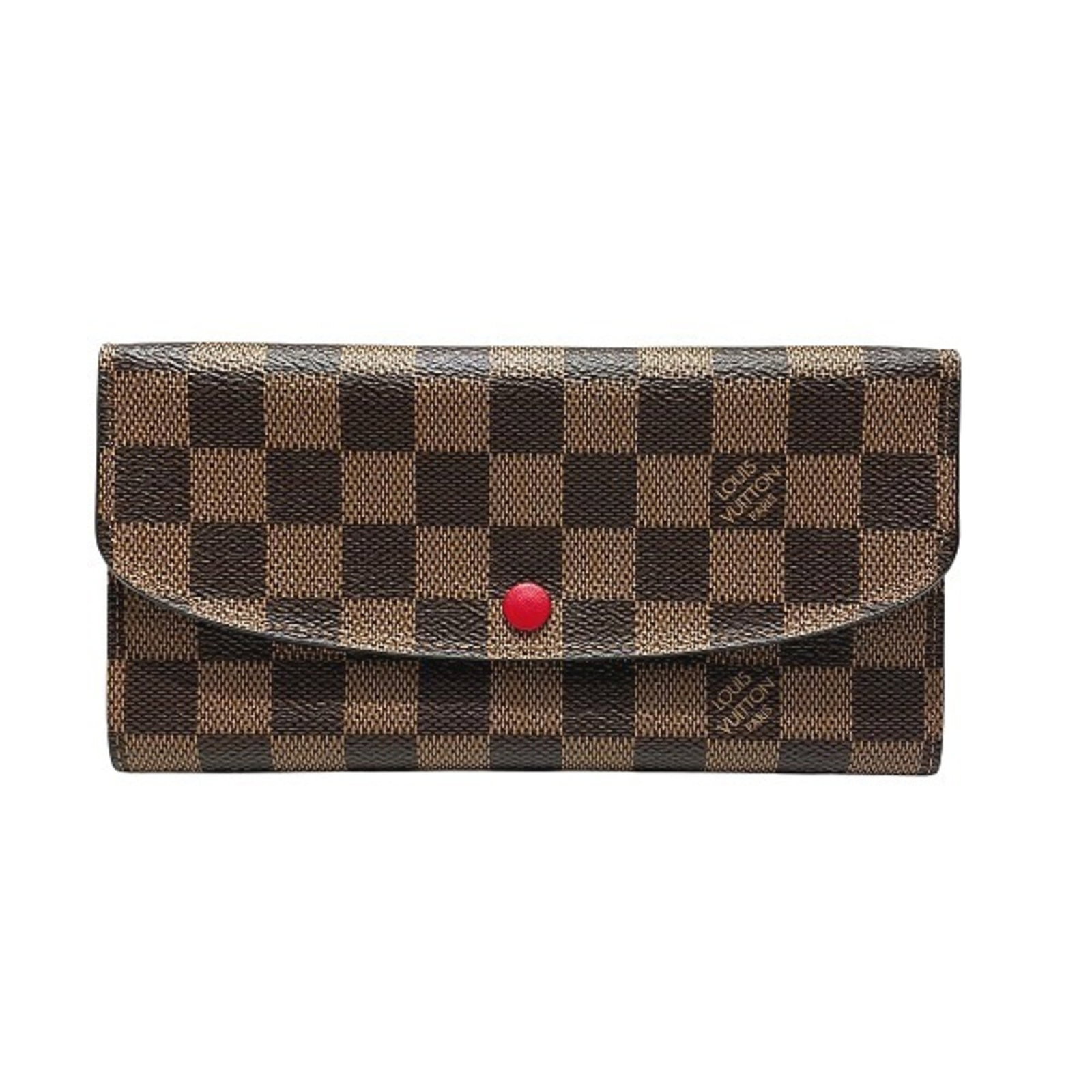 Long Wallet Bi Fold Louis Vuitton: Long Wallet Bi Fold Louis Vuitton Brown and Rouge Long Wallet Bi Fold from Louis Vuitton, featuring the classic design with a bi-fold structure. This used item has traces of usage, scratches, and
