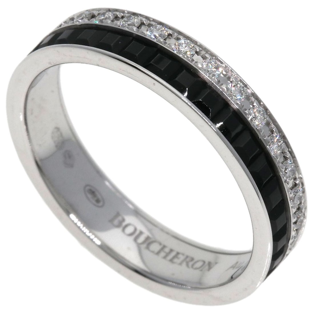 Boucheron Quatre Black Diamond #46 Ring K18 White Gold (1 of 7)