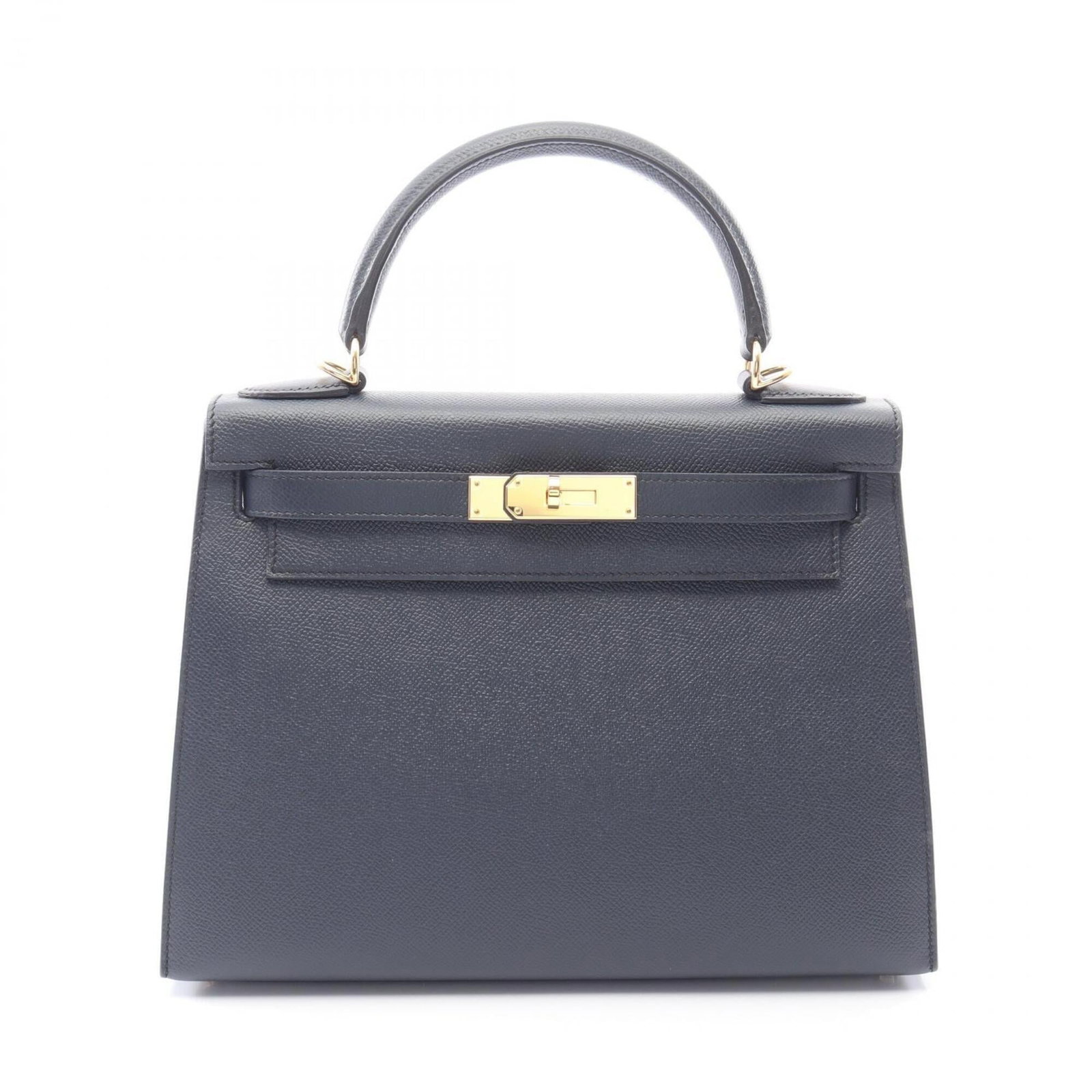 Handbag Hermes Epsom Leather: Handbag Hermes Epsom Leather The Epsom Leather Handbag from Hermes boasts a stunning blue indigo and navy color combination, perfectly complemented by gold hardware. Made from high-quality calfskin, t