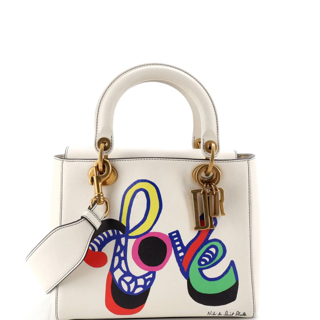 Supple Lady Dior Bag Niki de Saint Phalle Christian Dior Printed: Supple Lady Dior Bag Niki de Saint Phalle Christian Dior Printed Supple Lady Dior Bag Niki de Saint Phalle Christian Dior Printed features a medium-sized leather design with a print size that adds