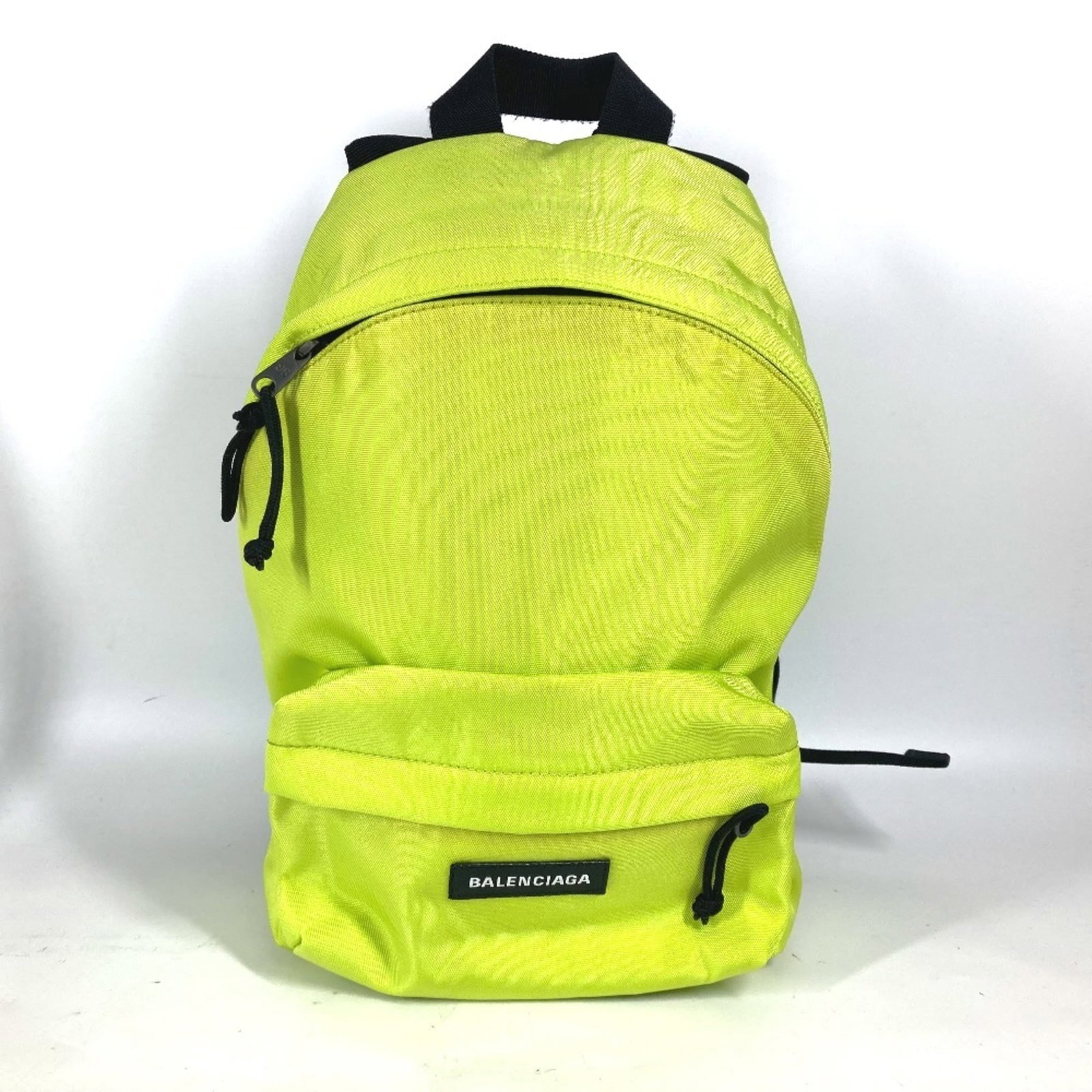 Balenciaga Backpack Nylon Canvas: Balenciaga Backpack Nylon Canvas Black and Yellow Balenciaga Backpack Nylon Canvas - A versatile and stylish backpack with a zipper closure, one open pocket, and two zipper pockets. The bag features a