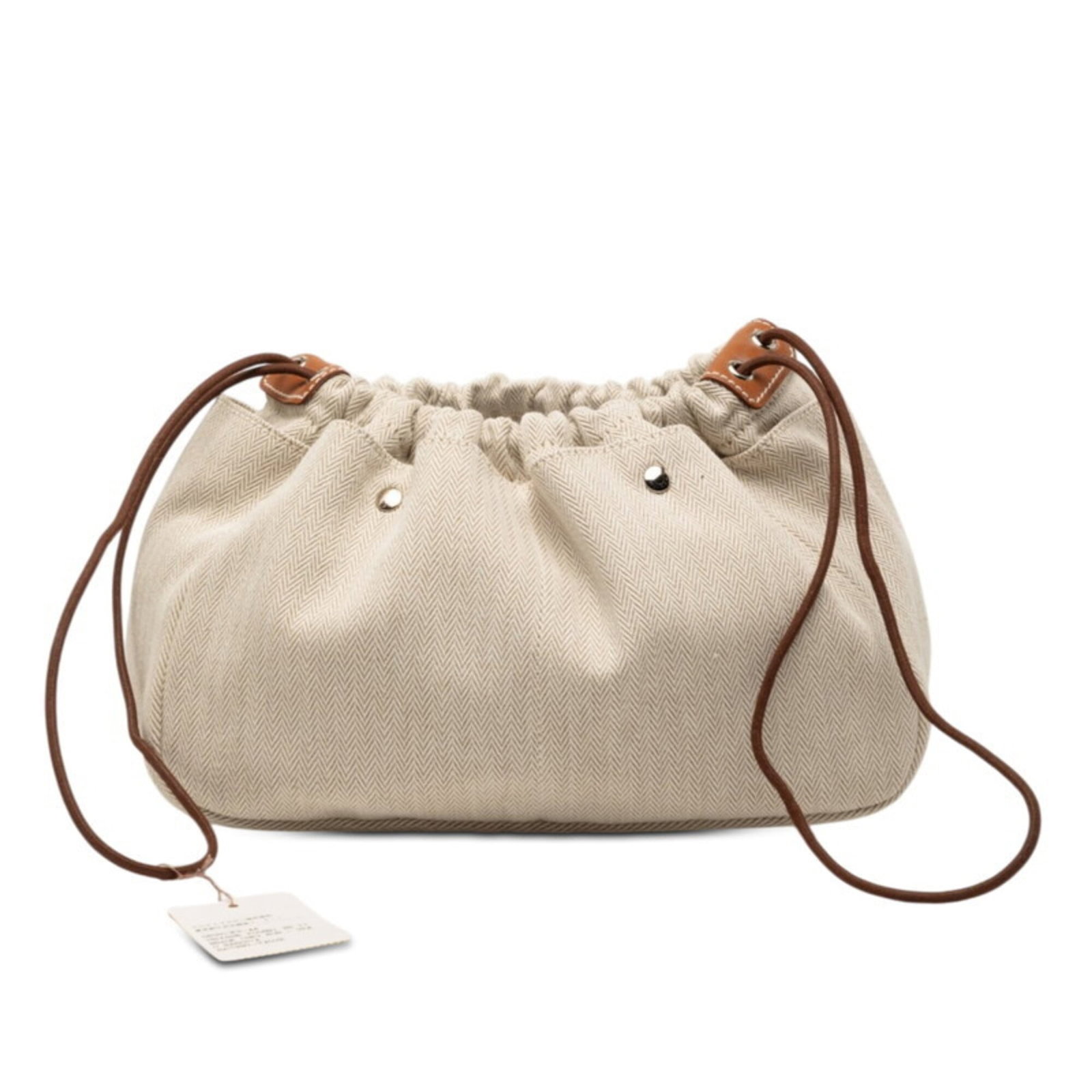 Chevron Leather Toile Pouch Handbag Hermes: Chevron Leather Toile Pouch Handbag Hermes Brown Toile Chevron Leather Pouch Handbag by Hermes - A Timeless Classic. This classic handbag features iconic toile chevron leather, in a natural brown