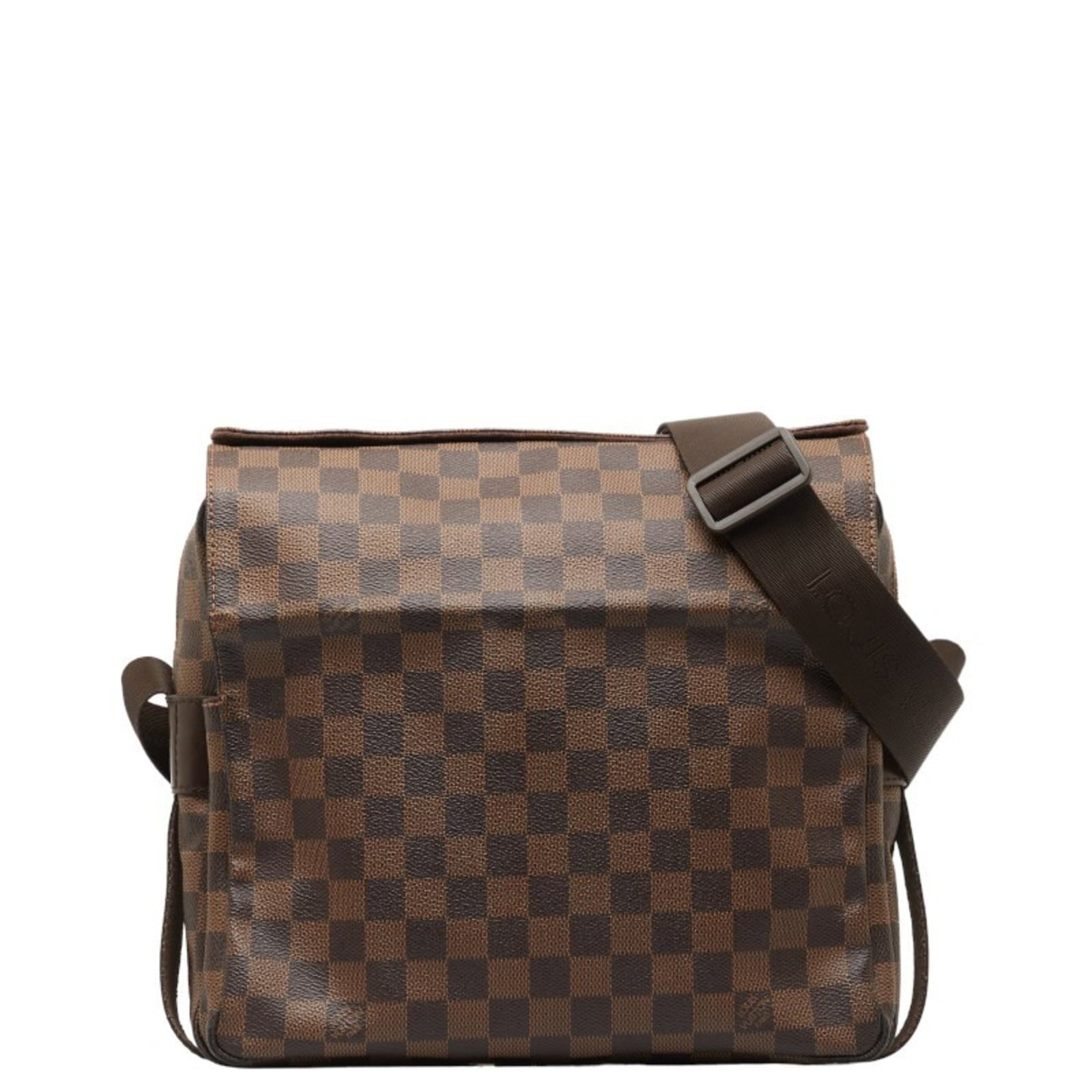 Vuitton Leather Pvc Shoulder Bag: Vuitton Leather Pvc Shoulder Bag Brown Vuitton Leather Pvc Shoulder Bag with Zipper Closure, Measuring 23cm x 28cm x 13cm. This used shoulder bag features a unique combination of pvc and leather mater