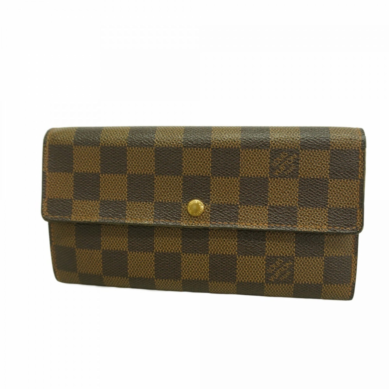 Long Wallet Bi Fold Louis Vuitton: Long Wallet Bi Fold Louis Vuitton Long Wallet Bi Fold Louis Vuitton features a classic design with Ebene color, measuring 10cm x 19cm x 2.5cm. The item has traces of usage and minor scratches/dirt,