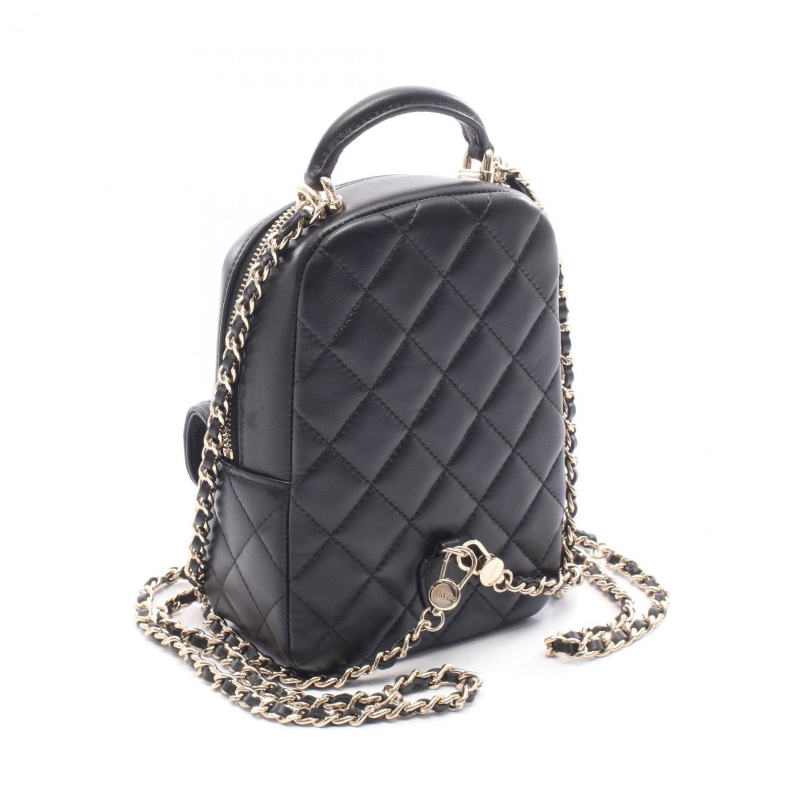 Leather Chanel Handbag Backpack - 2