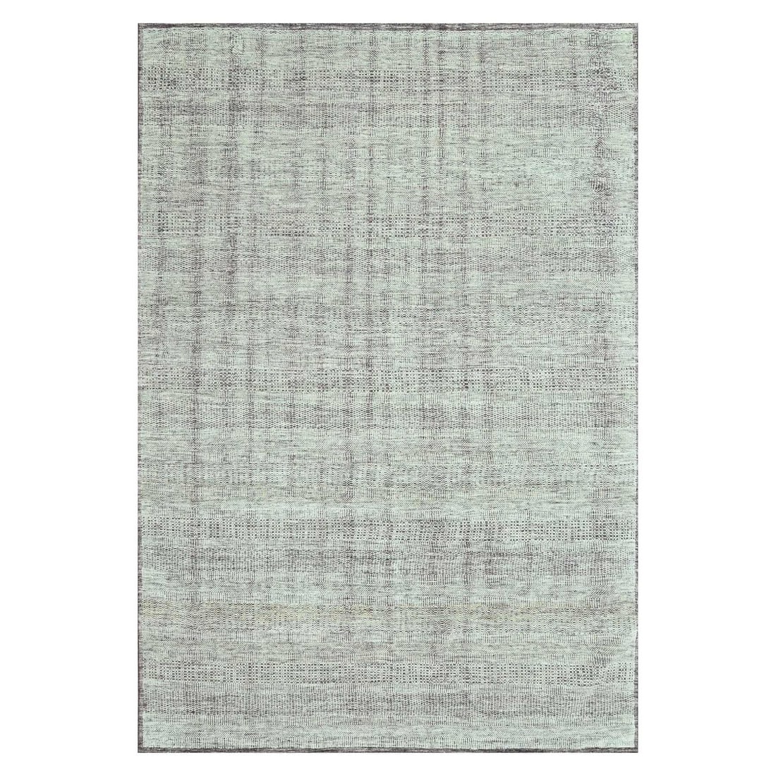 Hand Knotted Rug 8'10"x11'10" Red Wool Oxidized & Distressed Grass Design: Hand Knotted Rug 8'10"x11'10" Red Wool Oxidized & Distressed Grass Design This stunning hand-knotted wool rug boasts a striking red oxidized & distressed grass design, perfectly capturing the essence 