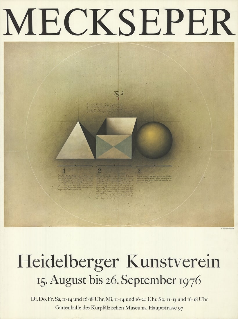 Neutra offset lithograph abstract 1976 Meckseper shapes Friedrich 36.75" x 27.5 (1 of 1)