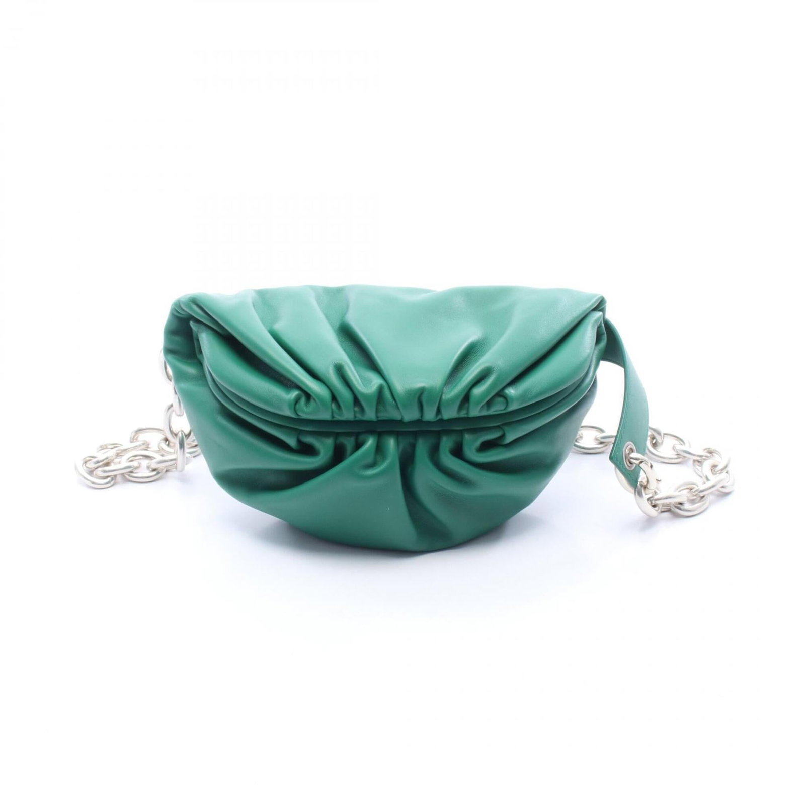 Bottega Veneta Fanny Pack Handbag Pouch Leather: Bottega Veneta Fanny Pack Handbag Pouch Leather Bottega Veneta's iconic fanny pack handbag pouch in rich green leather, featuring a timeless design with subtle scratches and signs of wear that add to 