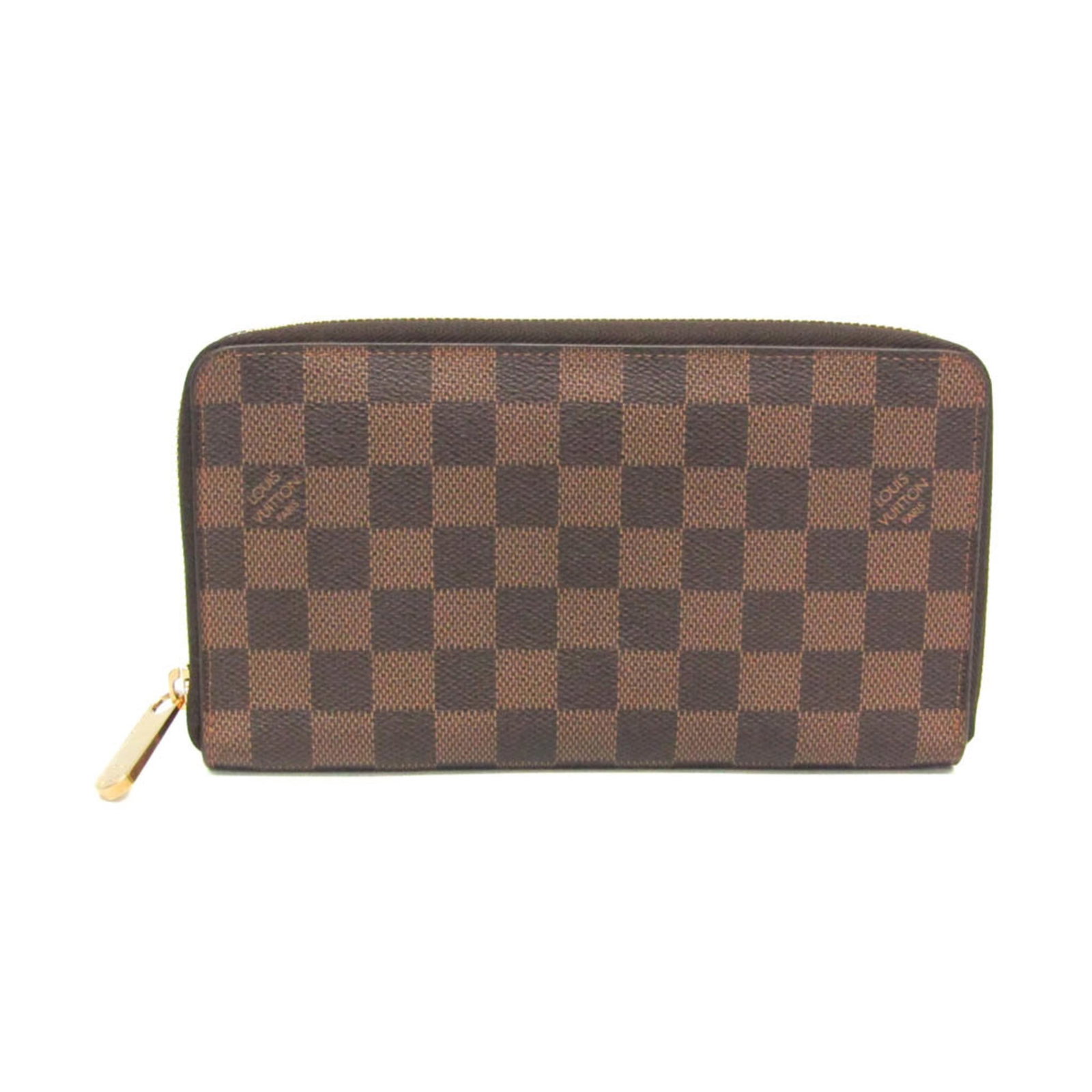 Louis Vuitton Long Wallet (Bi-Fold) Damier Canvas: Louis Vuitton Long Wallet (Bi-Fold) Damier Canvas Damier canvas pattern adds unique texture to this Louis Vuitton long wallet. The bi-fold design features multiple slots for cards, cash, and a pen