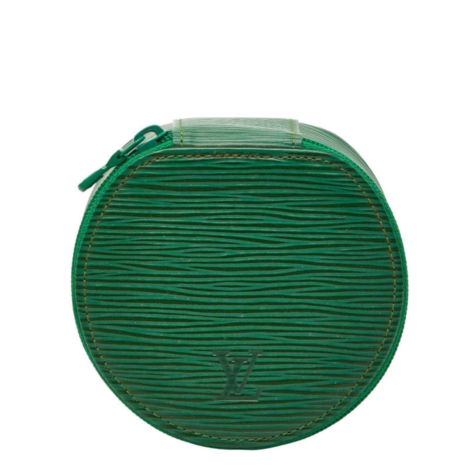 Pouch Leather by Louis Vuitton: Pouch Leather by Louis Vuitton Borneo Green Pouch Leather by Louis Vuitton, a statement piece in excellent condition. With its distinctive green hue and classic design, this leather pouch showcases