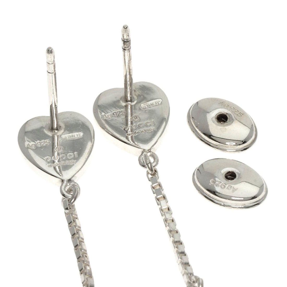 Gucci Logo Drop Earring Silver - 3