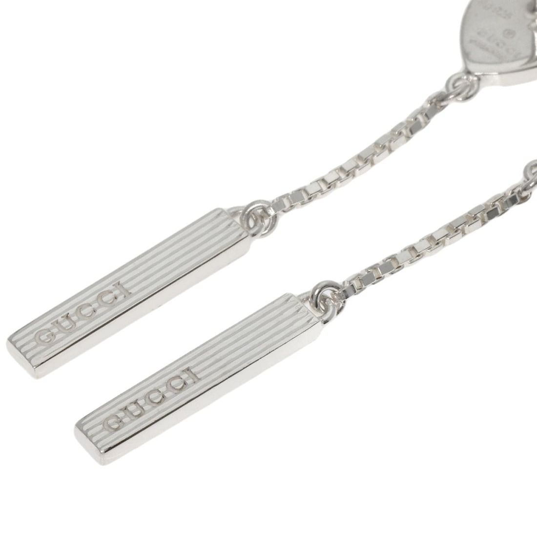 Gucci Logo Drop Earring Silver - 4