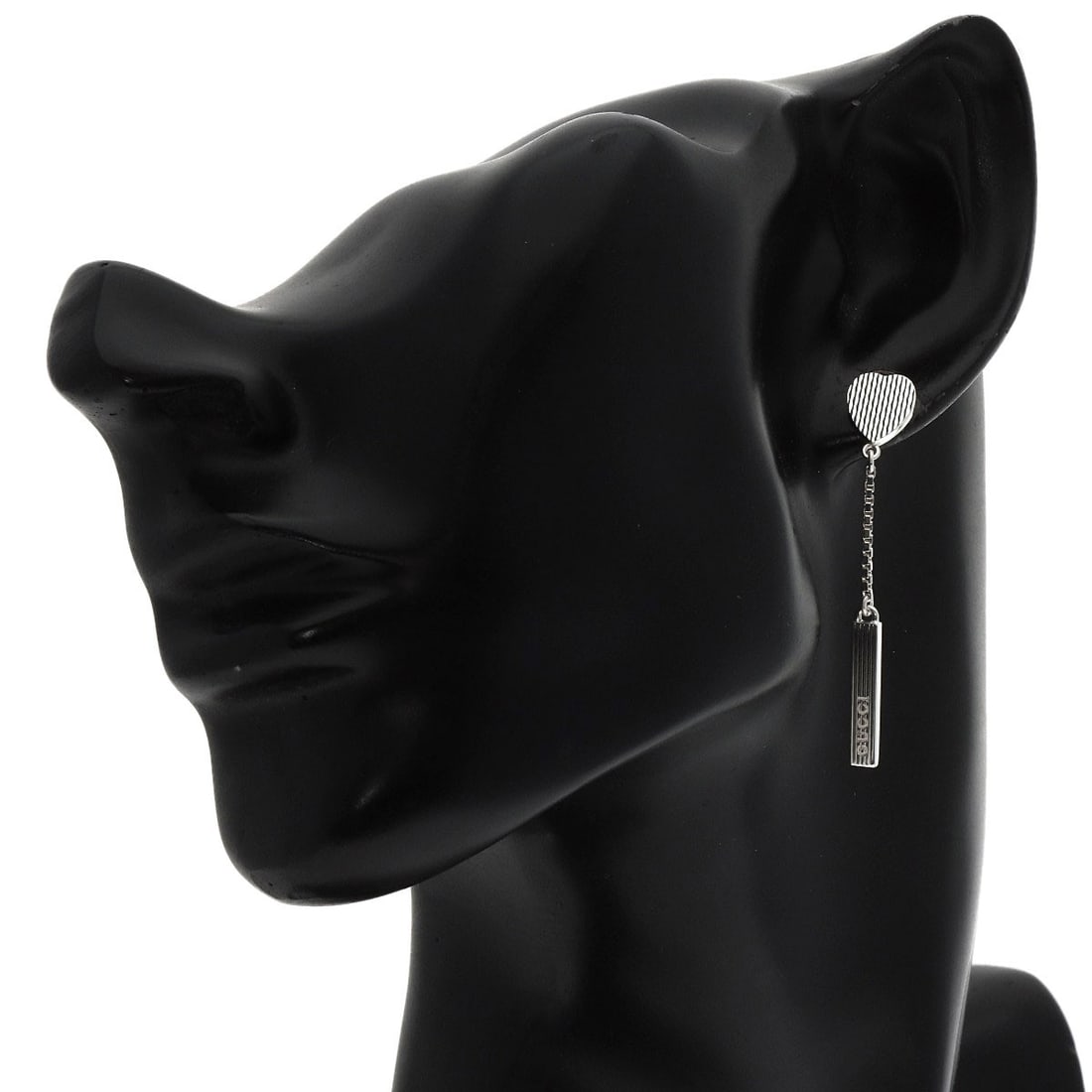 Gucci Logo Drop Earring Silver - 5
