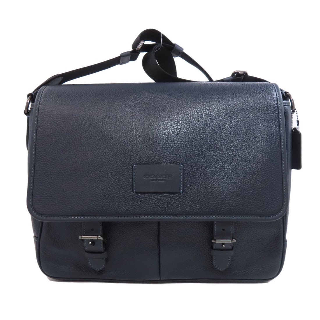 Cl952 Leather Long Shoulder Bag Coach: Cl952 Leather Long Shoulder Bag Coach Navy leather construction provides a sophisticated look for everyday use. The long shoulder strap allows for comfortable carrying, while the classic design ensure