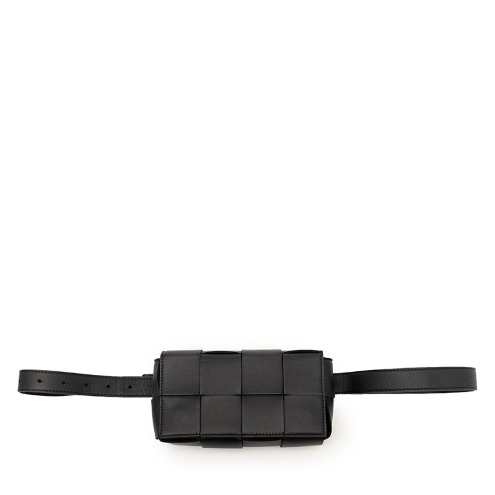 Fanny pack leather from Bottega Veneta: Fanny pack leather from Bottega Veneta Bottega Veneta's black leather fanny pack features a classic design with a magnet closure, measuring 9cm x 18cm x 4.5cm and accompanied by an adjustable strap le