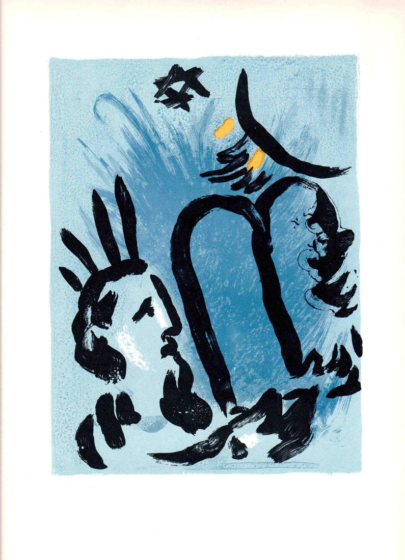 MARC CHAGALL Moise 12.5" x 9.75" Poster 1963 Modernism (1 of 1)