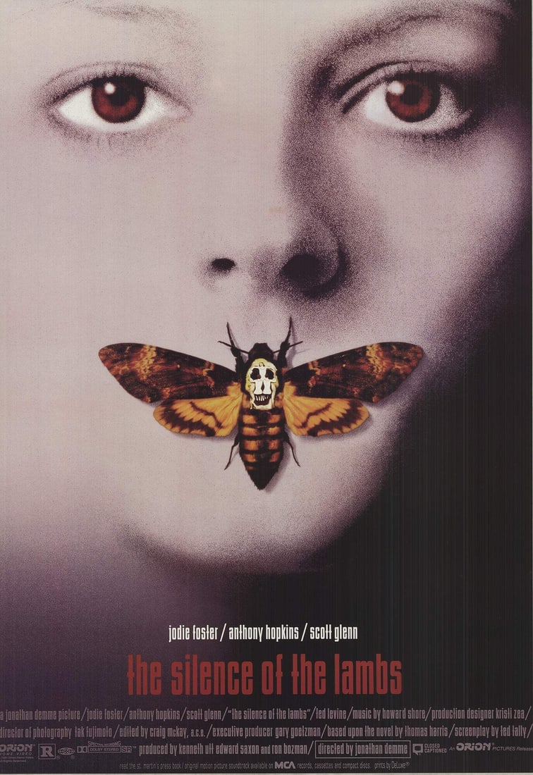 ARTIST UNKNOWN The Silence of the Lambs 39" x 27" Offset Lithograph 1991 (1 of 4)