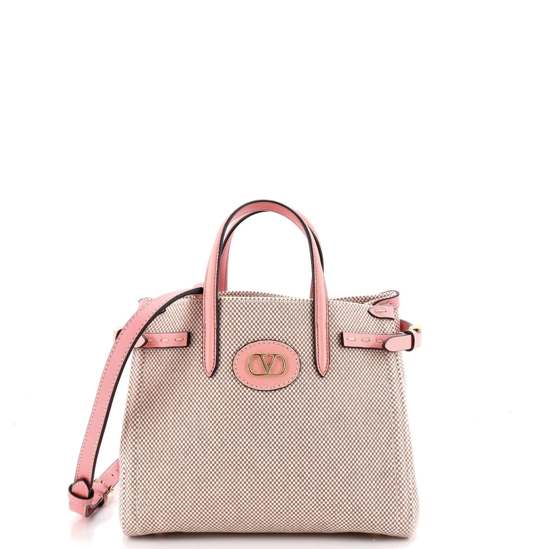 Canvas Tote Small Leather Valentino Garavani Antibes (1 of 5)