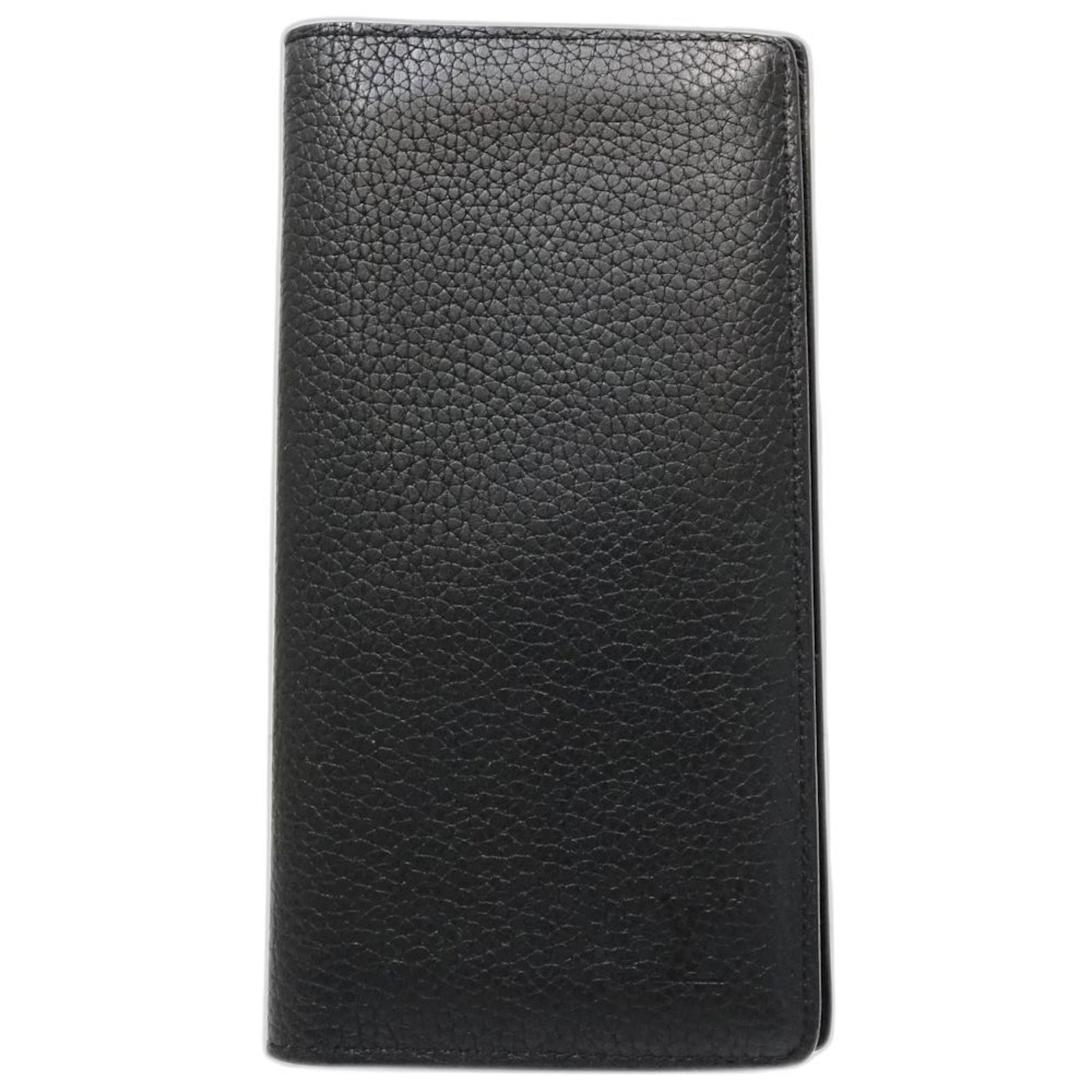 Long Wallet Leather Bi Fold Louis Vuitton: Long Wallet Leather Bi Fold Louis Vuitton Used Louis Vuitton Long Wallet in Noir Leather, featuring Taurillon Leather construction. The bi-fold design offers a classic and versatile storage solution, 