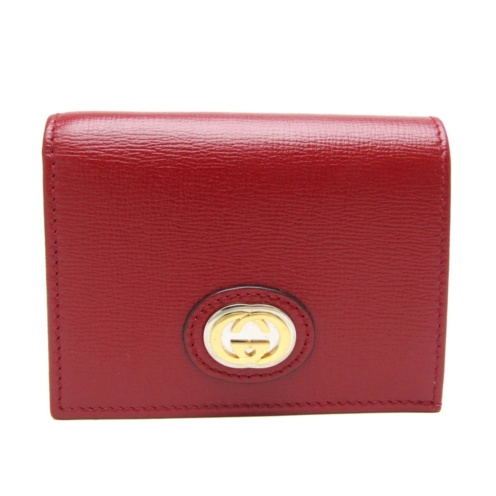 Gucci Wallet Bi Fold Leather: Gucci Wallet Bi Fold Leather The Gucci Wallet Bi Fold Leather features a striking red color and high-quality leather material. This bi-fold wallet measures 8cm x 11cm x 2cm, making it a compact and st