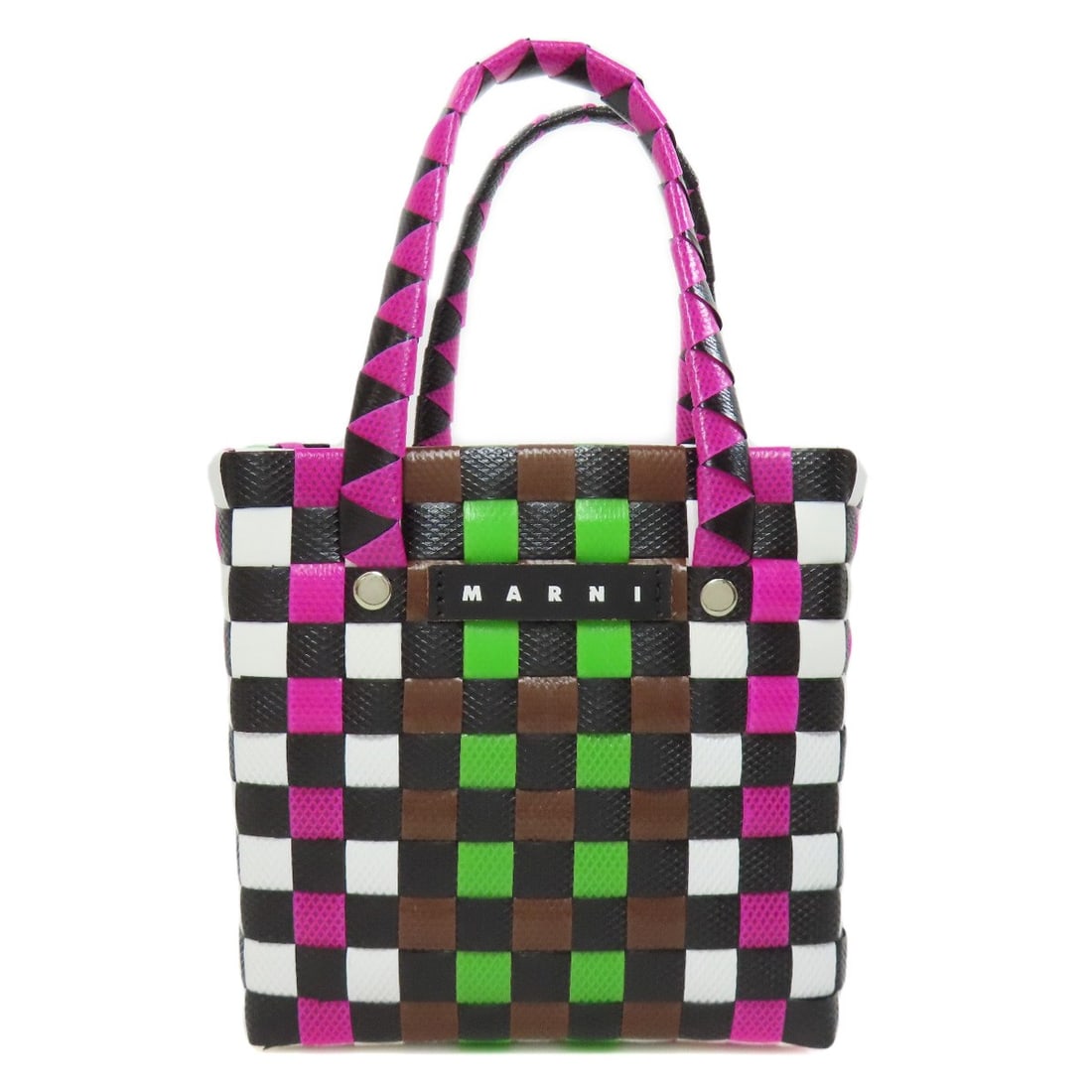 Polypropylene Handbag Basket Marni: Polypropylene Handbag Basket Marni Green polypropylene handbag basket from MARNI, featuring the brand's signature style. Made with exterior material in green, this unique piece showcases a distinct