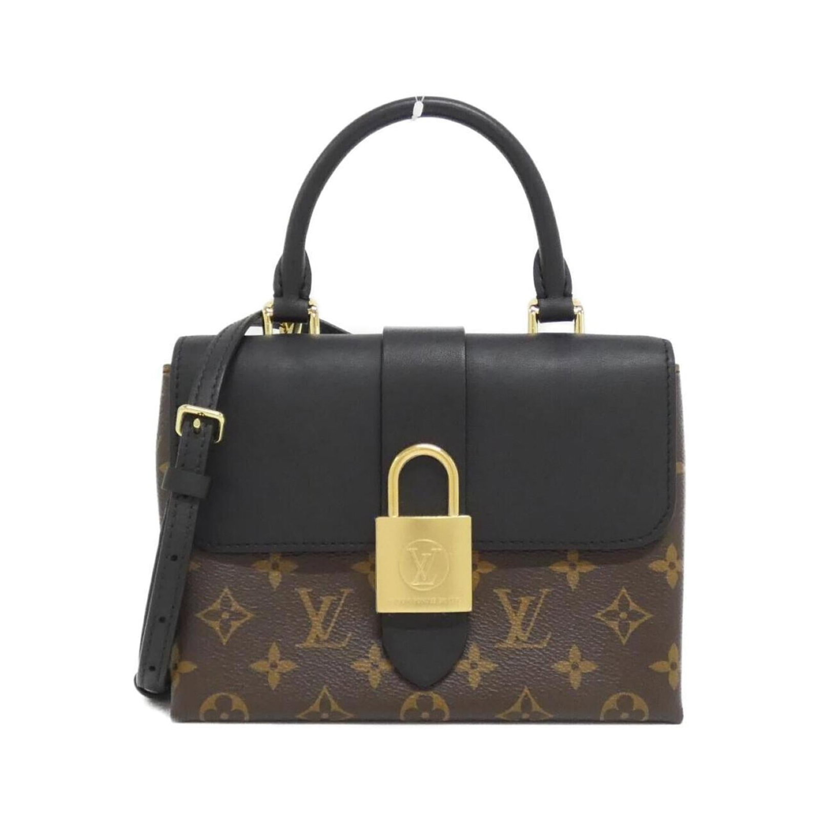 Louis Vuitton Handbag Coated Canvas Leather: Louis Vuitton Handbag Coated Canvas Leather Coated canvas leather and calf leather come together in this Louis Vuitton handbag, featuring gold hardware. The black and maroon color scheme adds a touch 