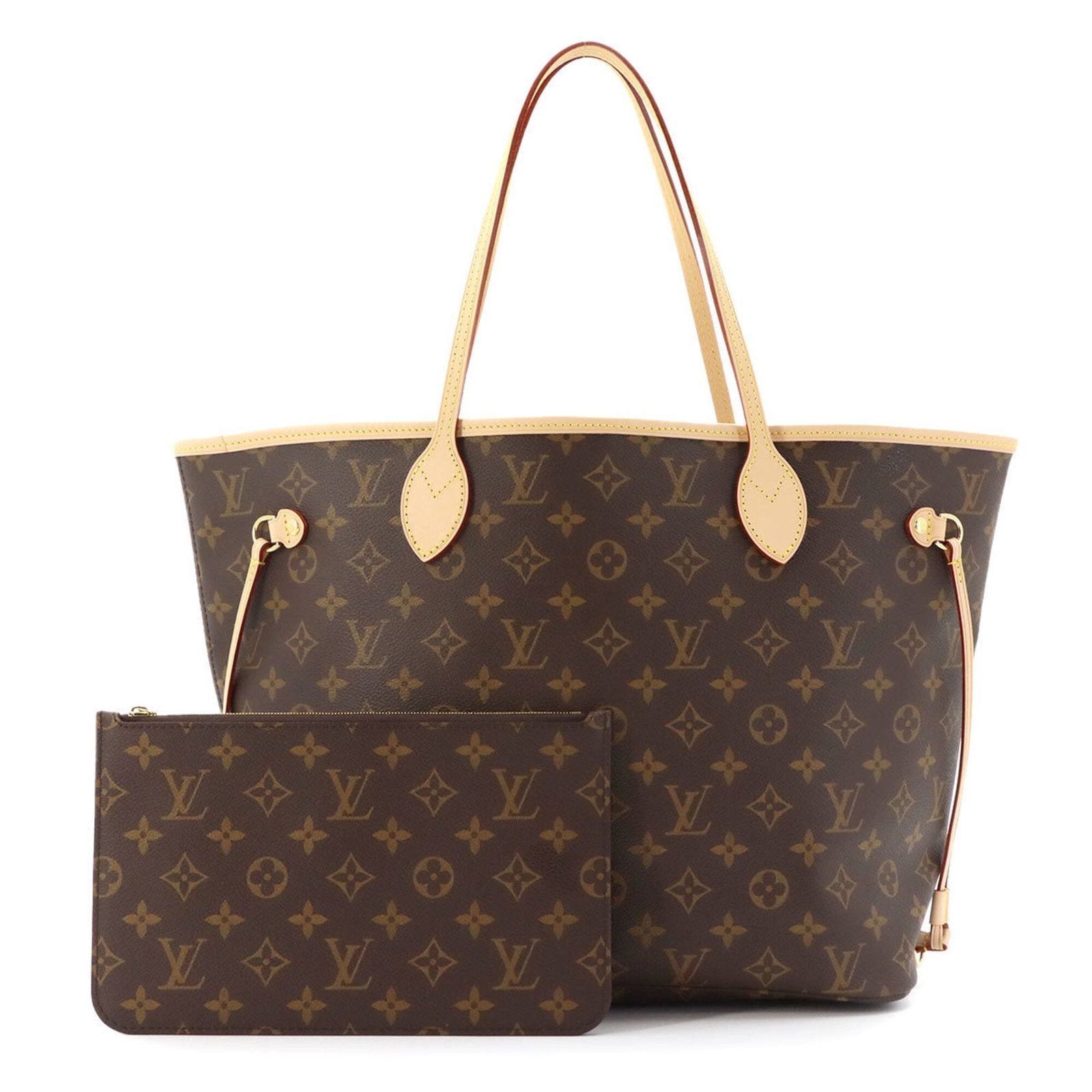 Handbag Monogram Pouch Tote Louis Vuitton: Handbag Monogram Pouch Tote Louis Vuitton Monogrammed for style, this Louis Vuitton tote bag features the iconic monogram pattern in gold hardware. Made from high-quality materials, its spacious