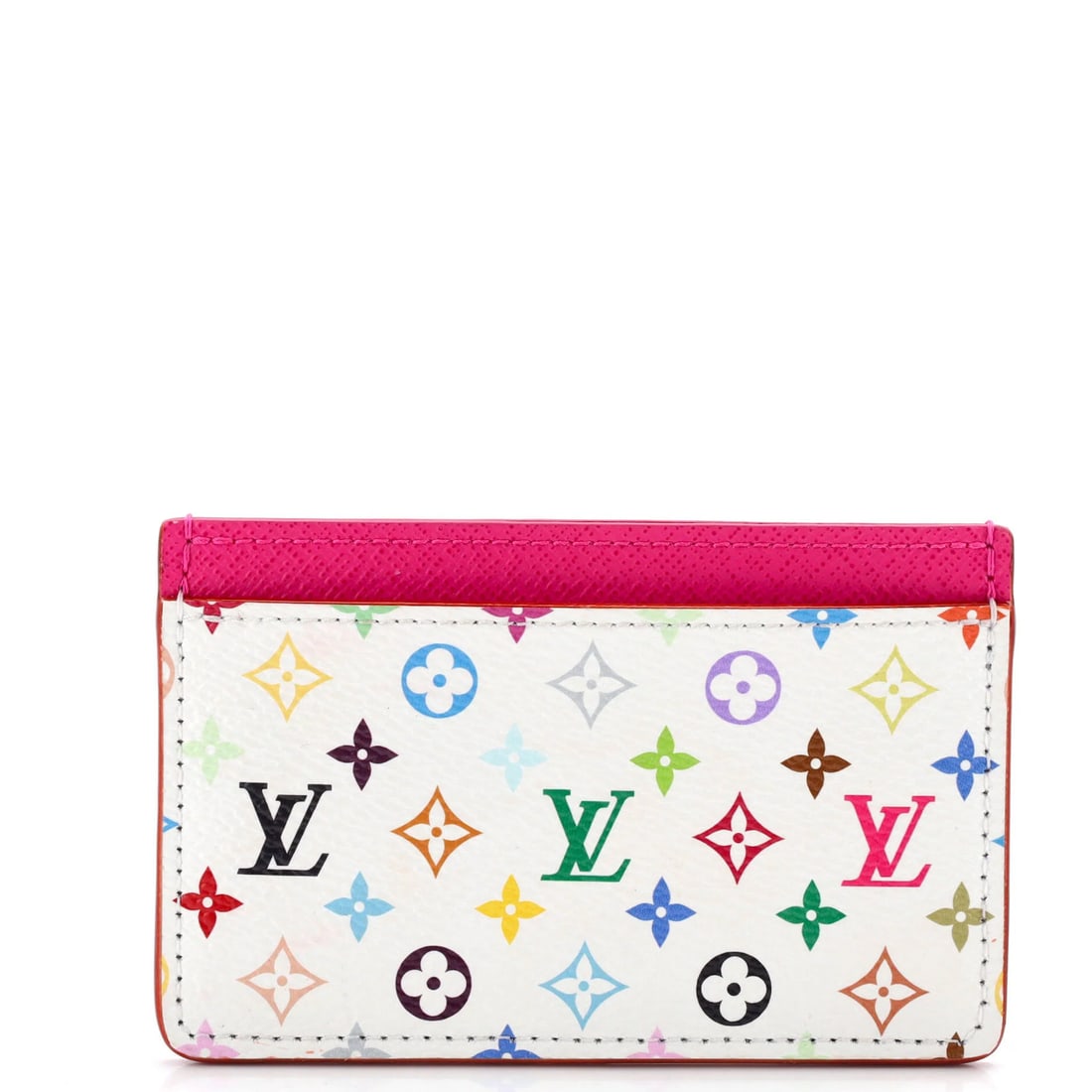 Takashi Murakami Card Holder Monogram Louis Vuitton Leather: Takashi Murakami Card Holder Monogram Louis Vuitton Leather Takashi Murakami's vibrant multicolor design adorns the exterior of this Louis Vuitton card holder, featuring a unique canvas coated materia