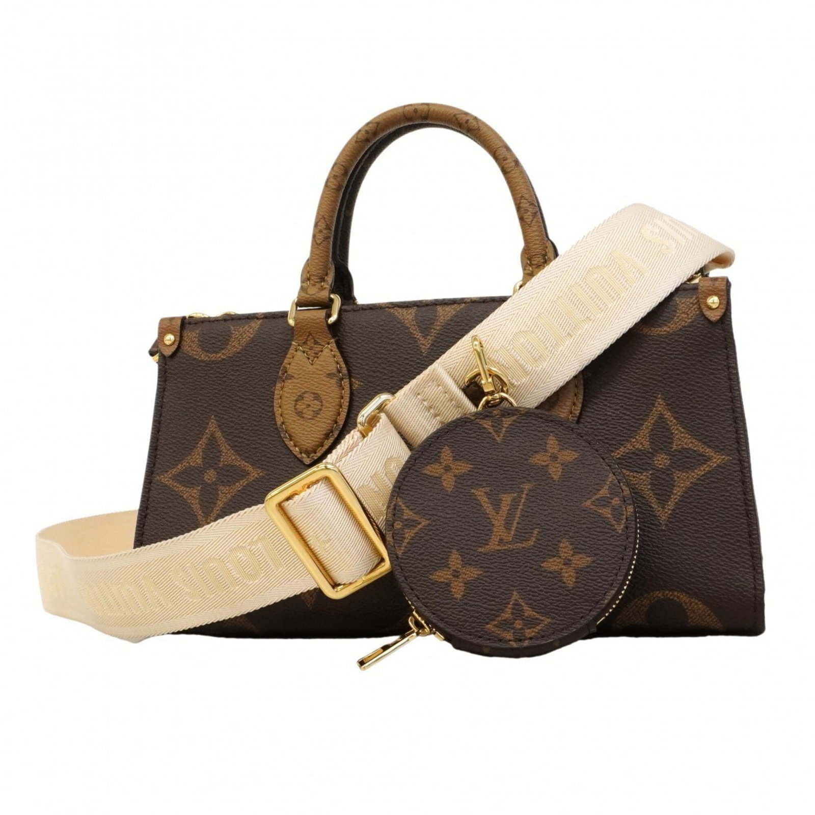 Louis Vuitton Handbag: Louis Vuitton Handbag Brown Louis Vuitton Handbag, 14cm x 26.5cm x 10cm, in very good condition with a few traces of usage and some scratches / dirt visible. This used handbag bears the signature of