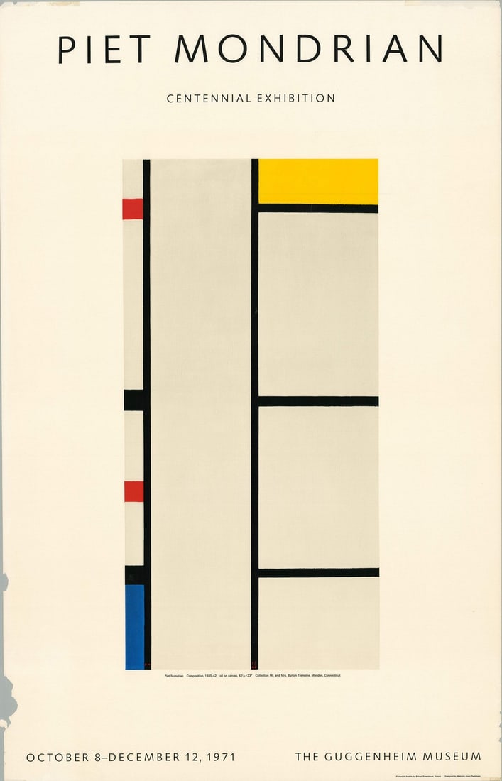 PIET MONDRIAN Composition (no. III) blanc-jaune 35.75" x 23" Offset Lithograph 1: PIET MONDRIAN Composition (no. III) blanc-jaune 35.75" x 23" Offset Lithograph 1 Item Specifics: Artist: Piet Mondrian Brand: Mondrian Piet Exact Year: 1971 Height: 35.75 Item Height: 35.75 Type: Offs